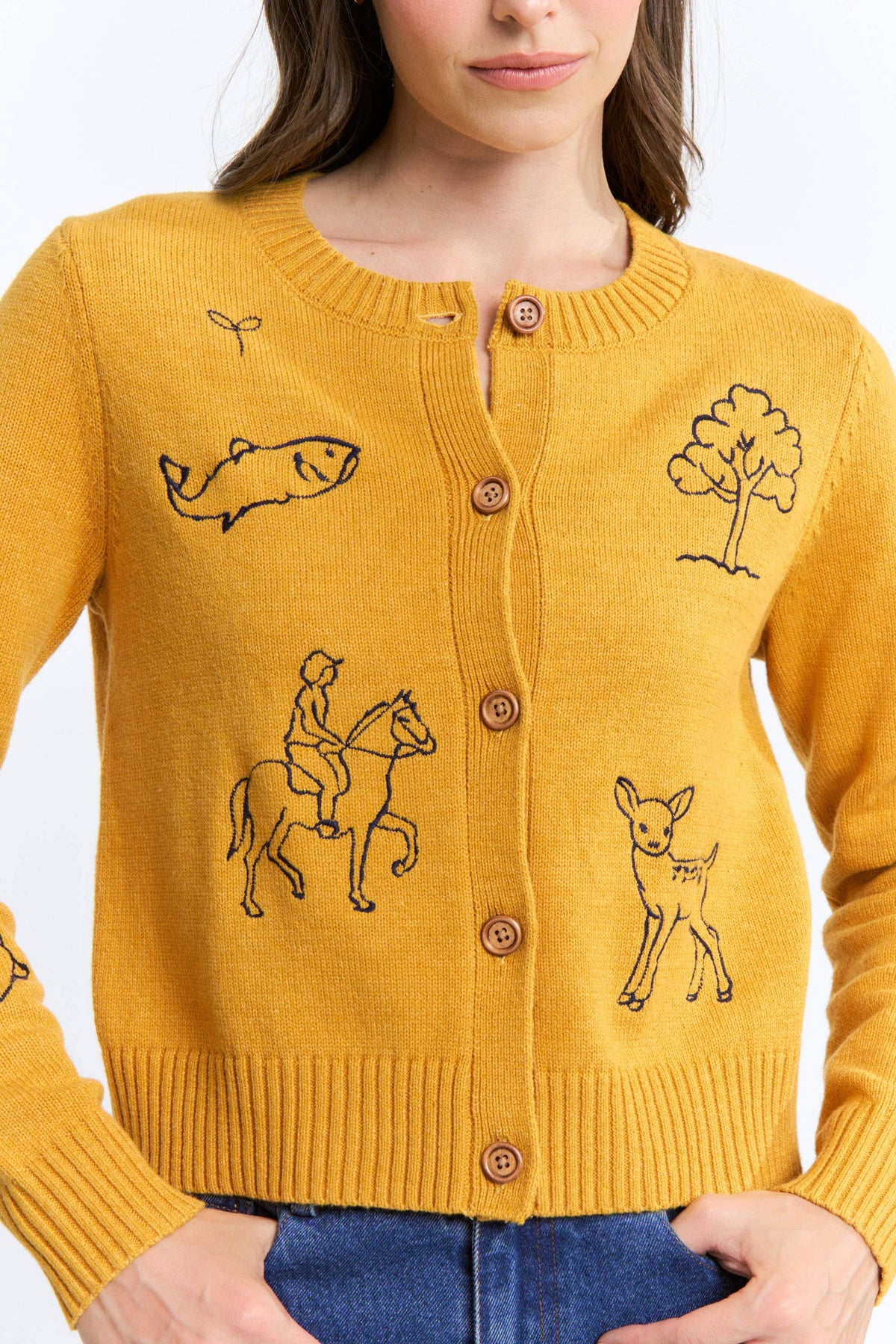 Embroidered Nature Cardigan