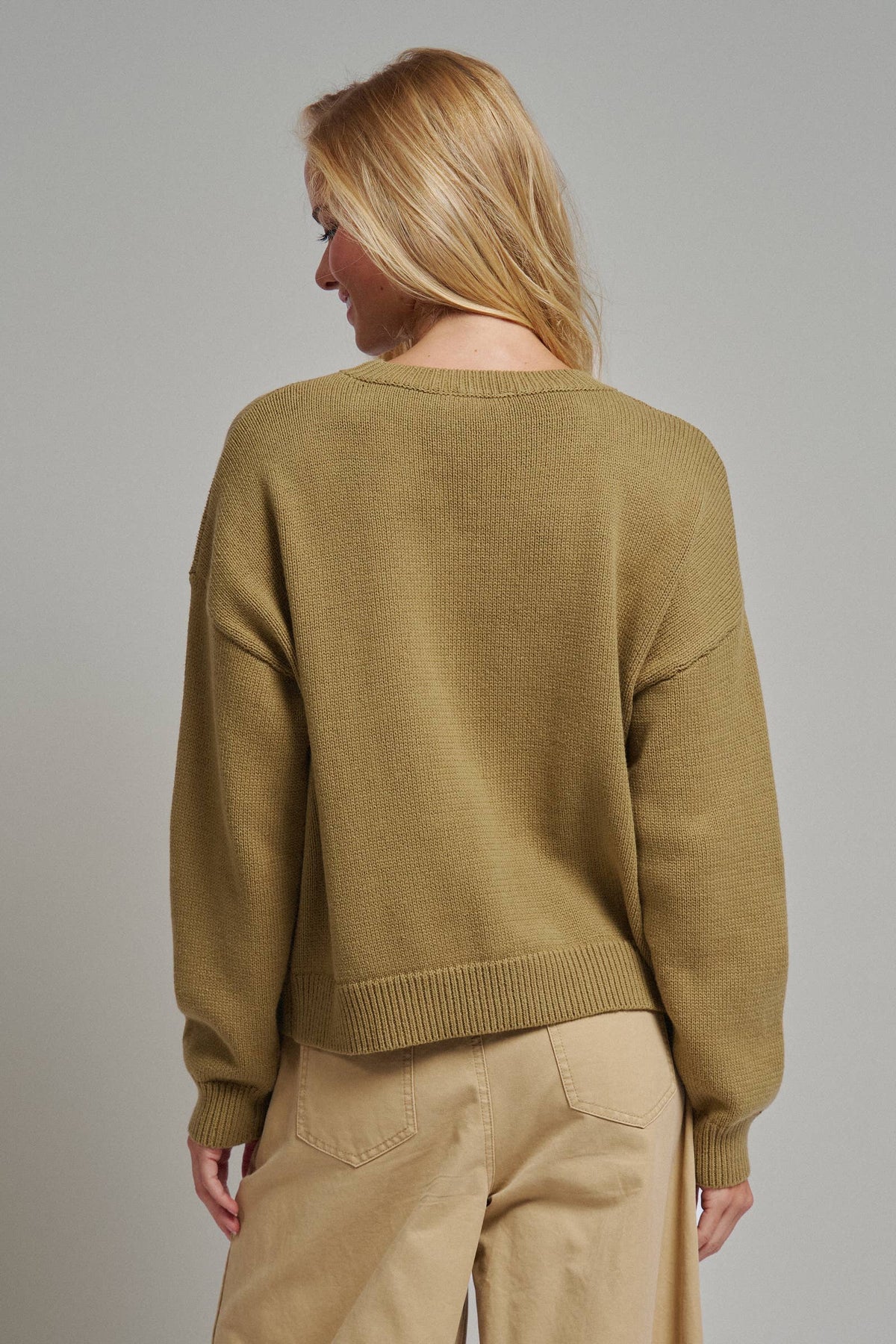 Sardine Graphic Oversized Knit Sweater