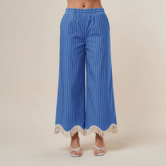 Fringe Stripe Wide Pant
