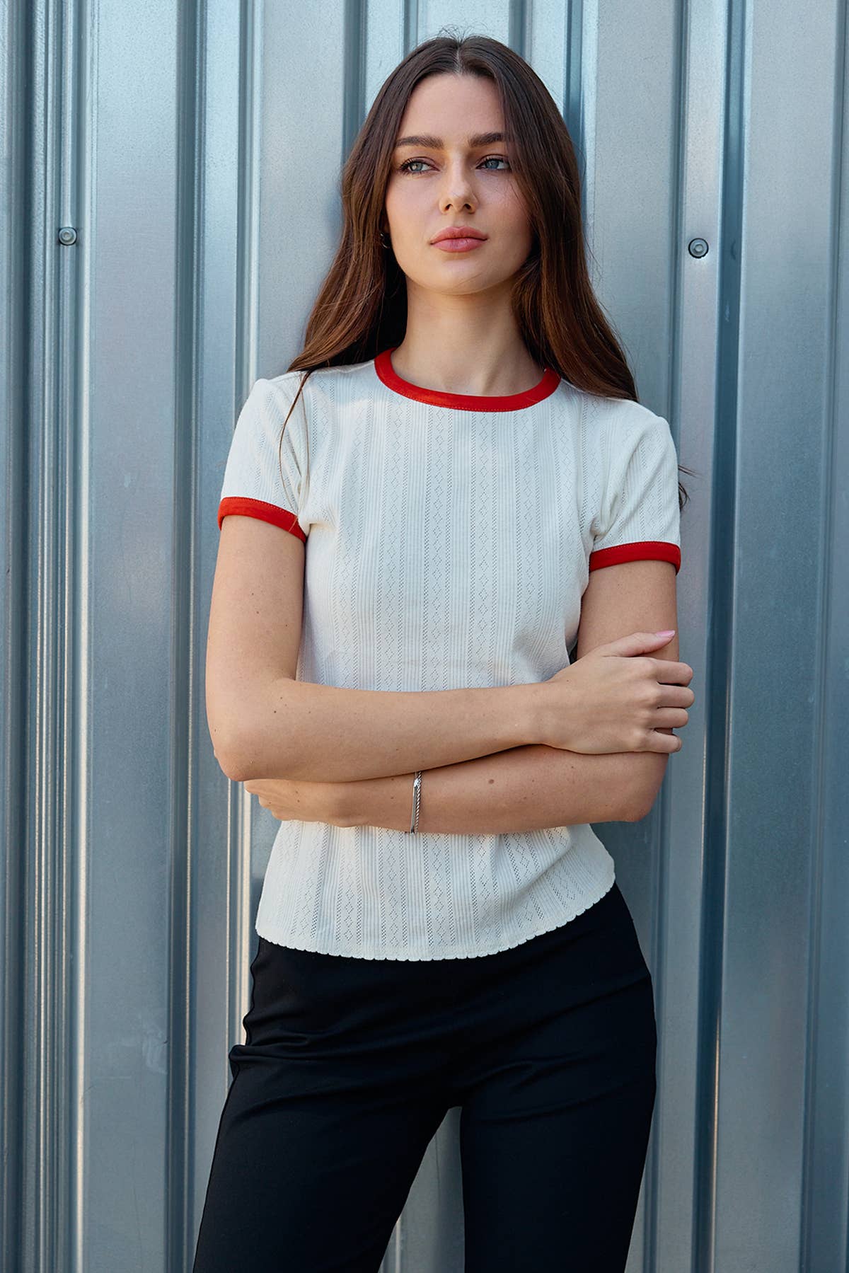 Retro Trim Ribbed Tee