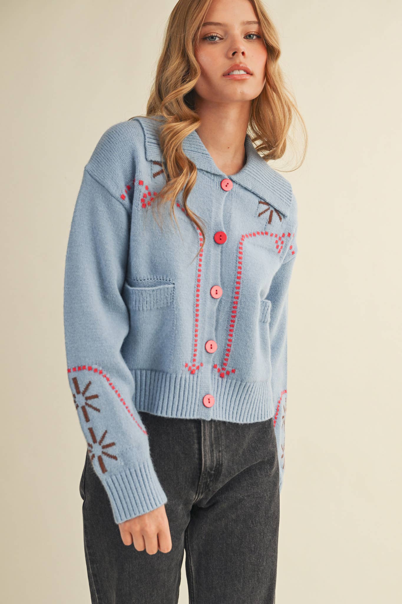 Western Rope Trim Cardigan