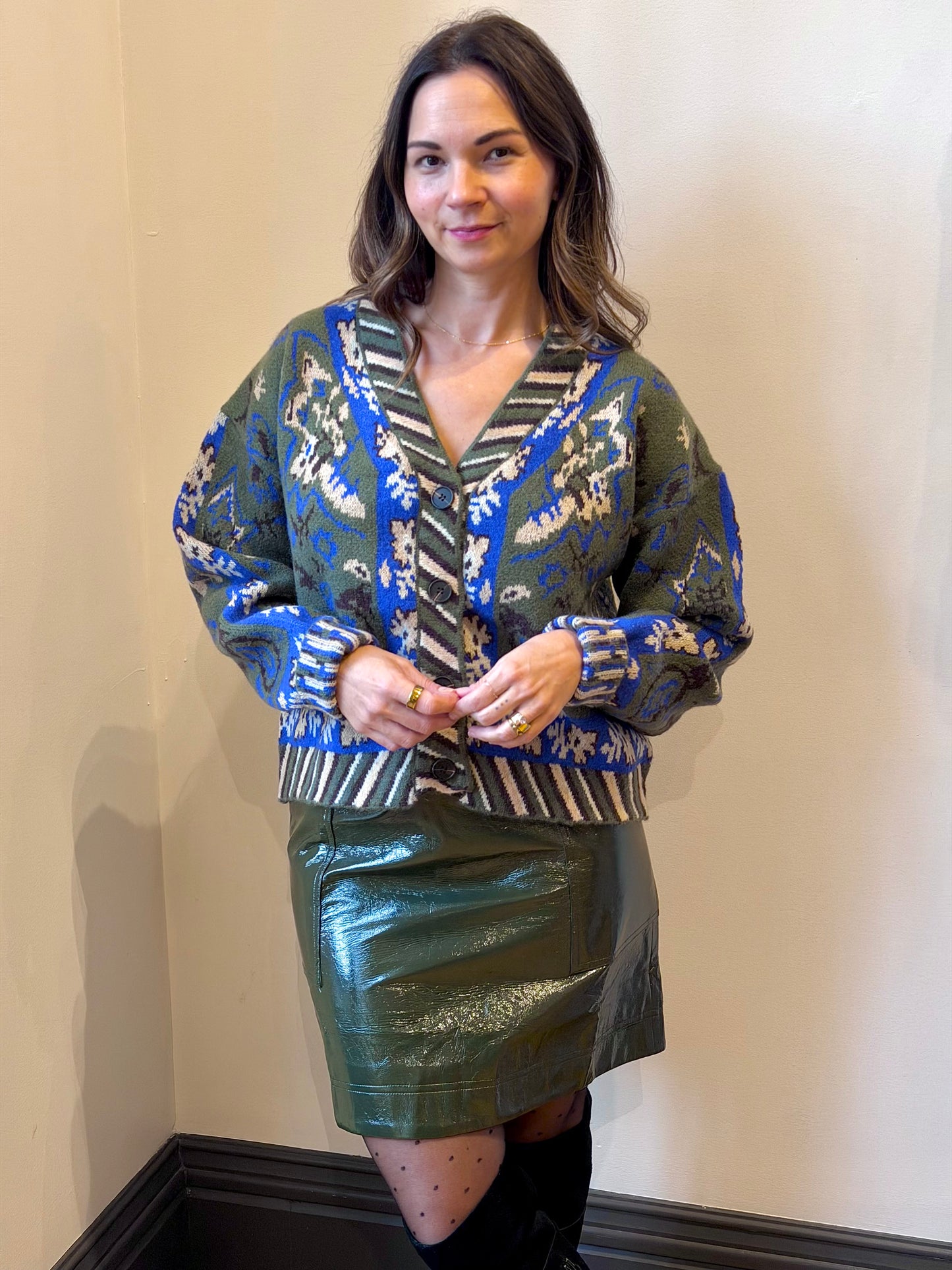 Faux Patent Leather Skirt