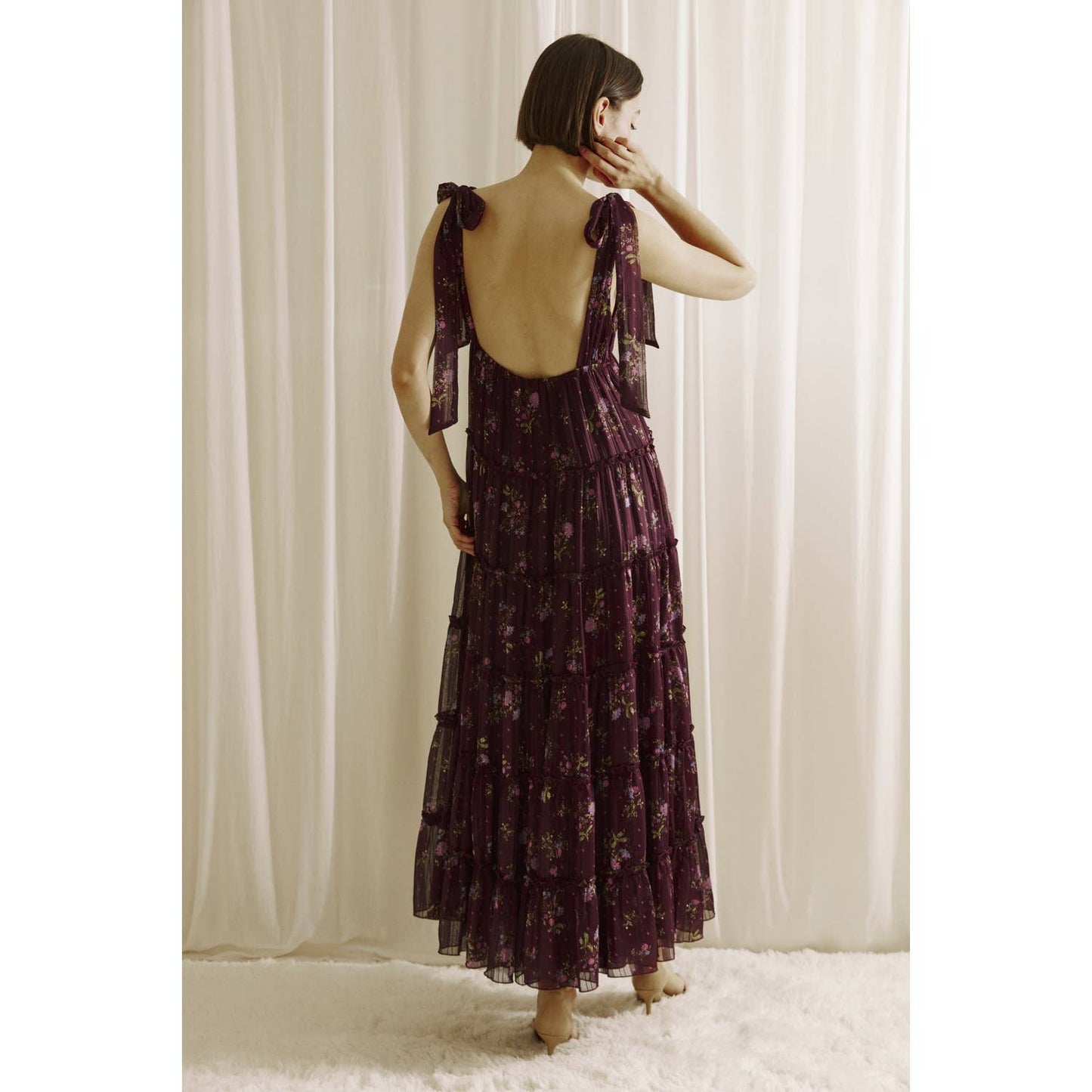 Floral Tiered Ruffle Maxi Dress