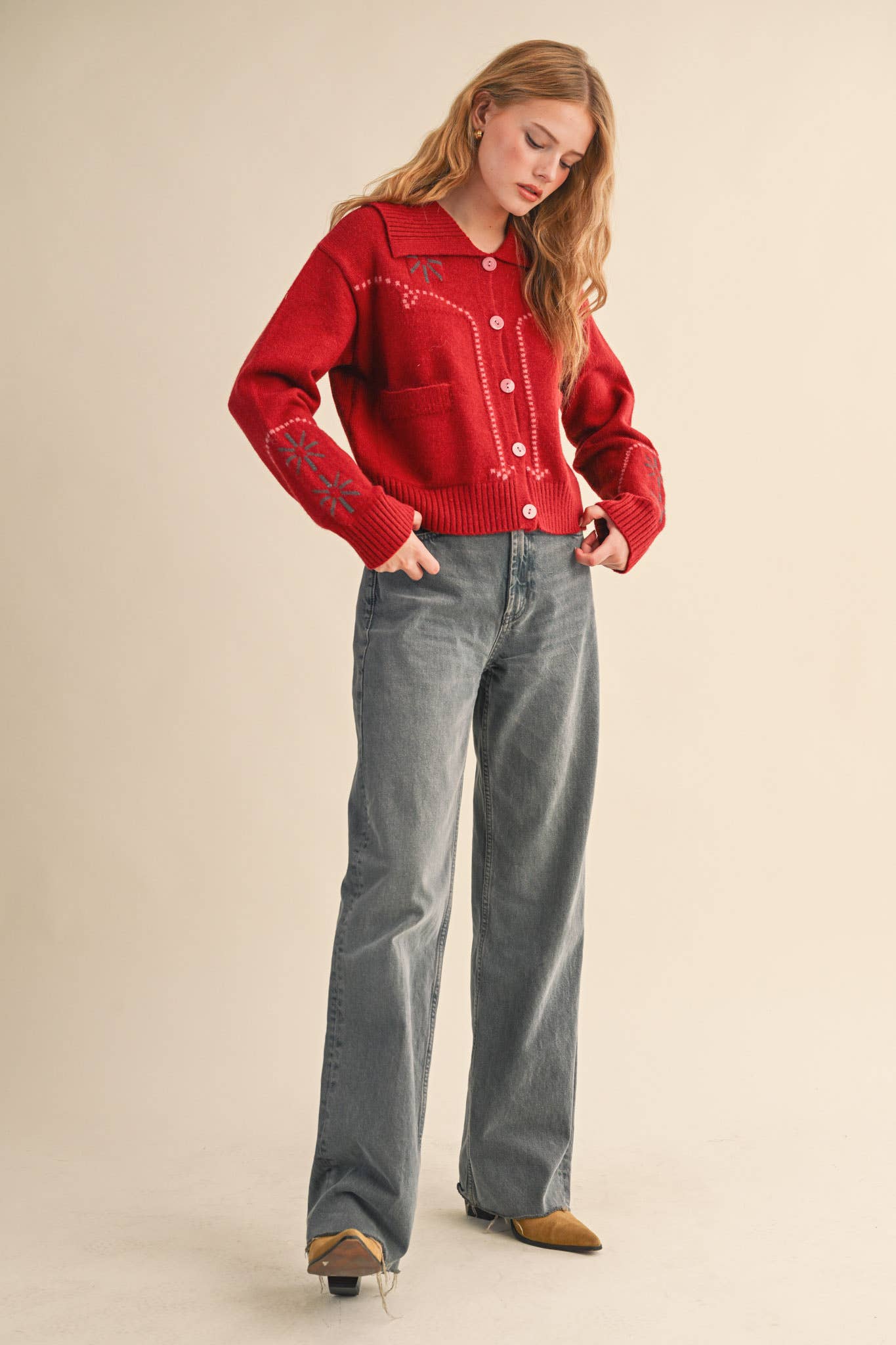 Western Rope Trim Cardigan