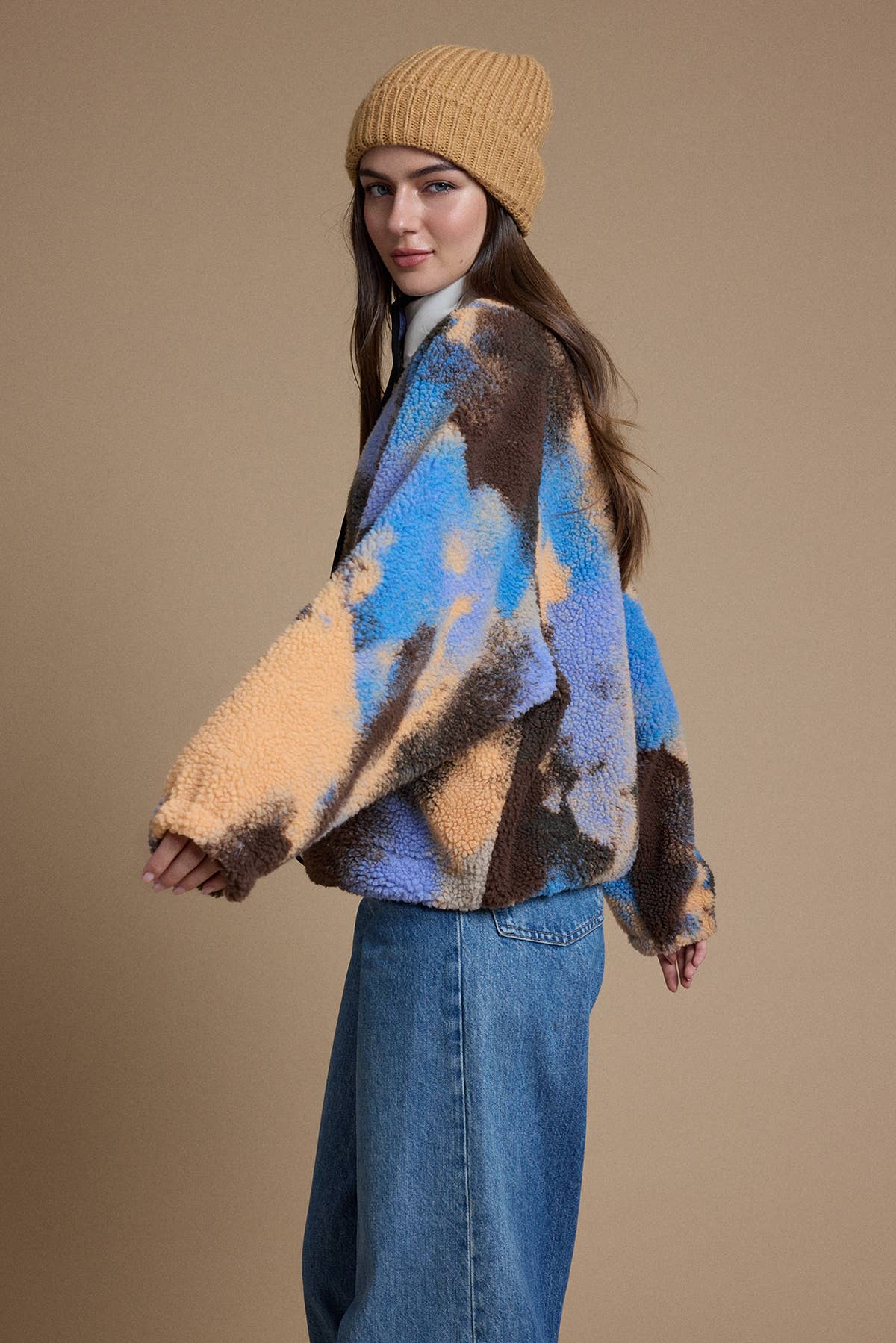 Colorful Sherpa Fleece Jacket