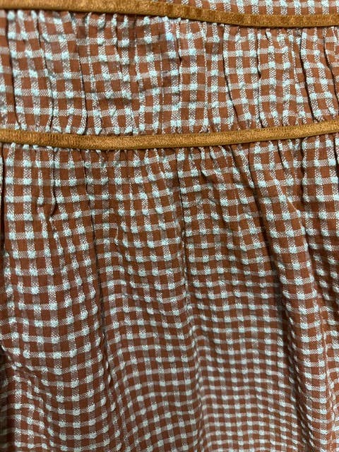 Gingham Seersucker Blouse