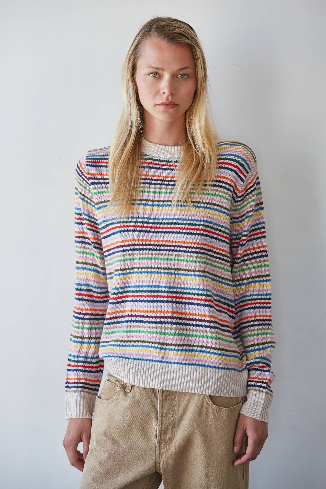 Multicolor Stripe Knit Sweater