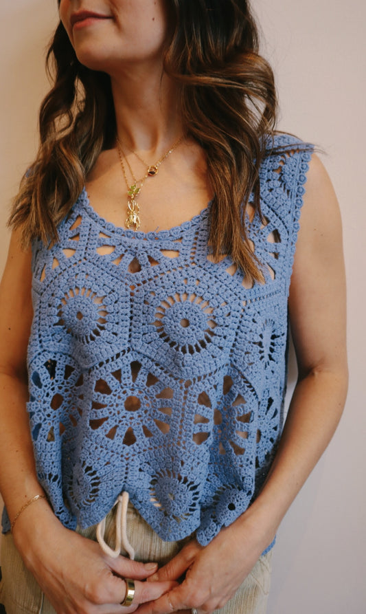 Scalloped Crochet Tank