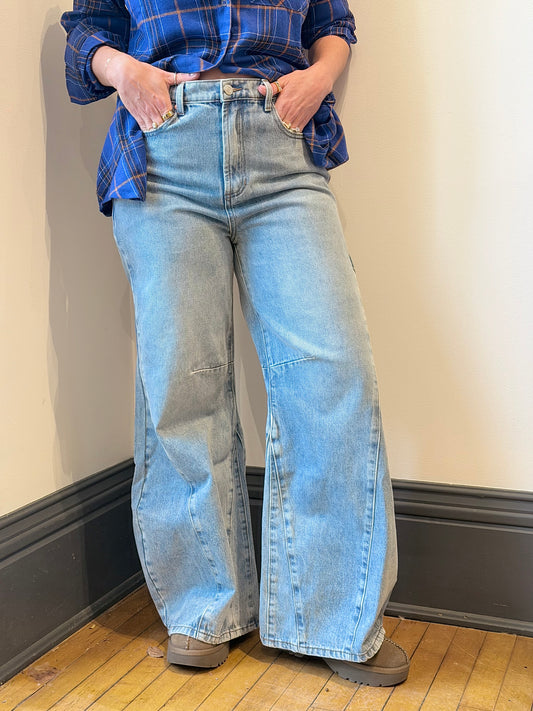 Western Twist Wide Leg Denim