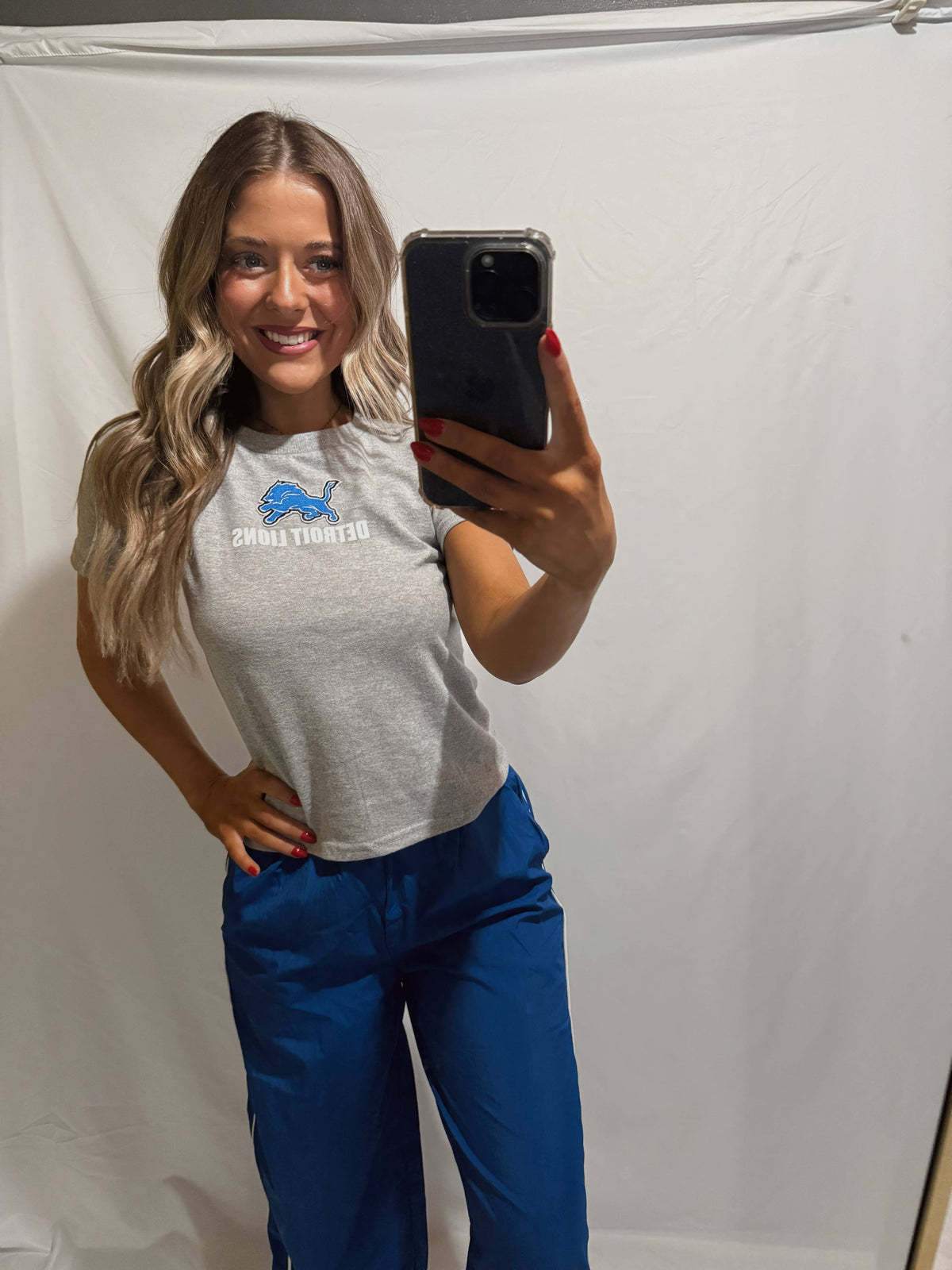 Detroit Lions Logo Patch Baby Tee