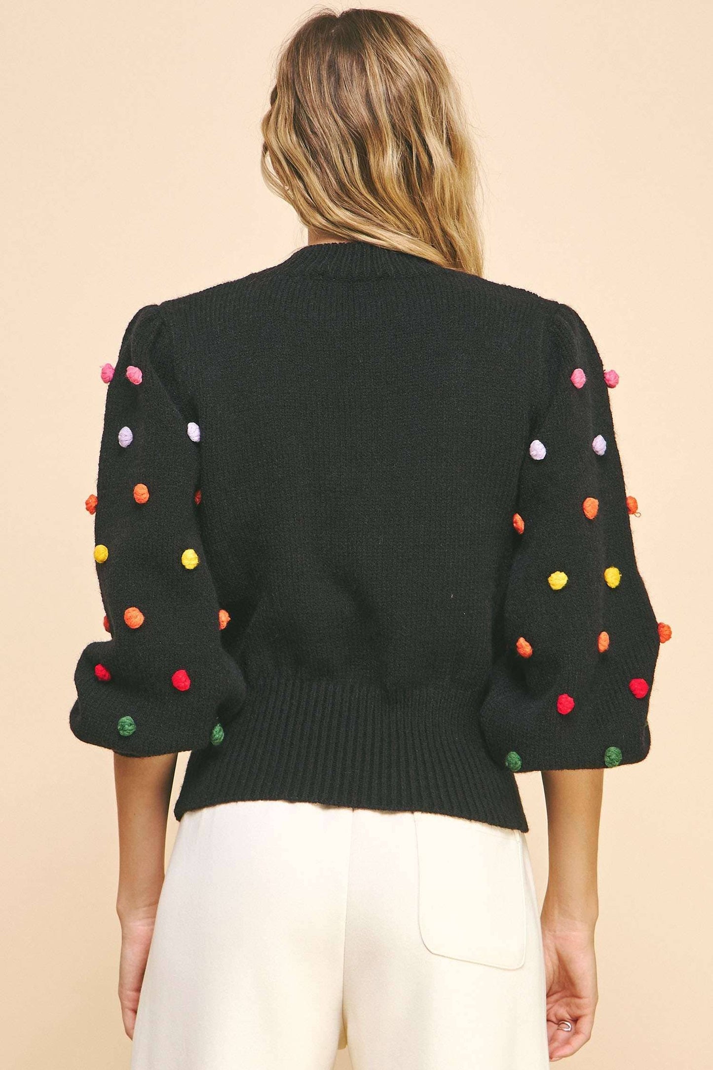 Rainbow PomPom Sweater