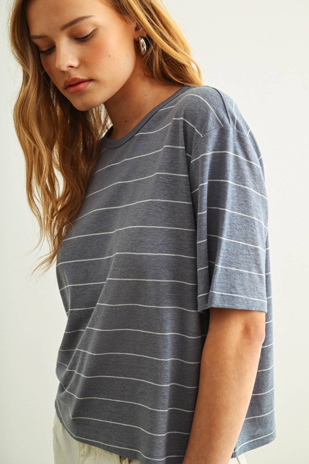 Linen Stripe Tee