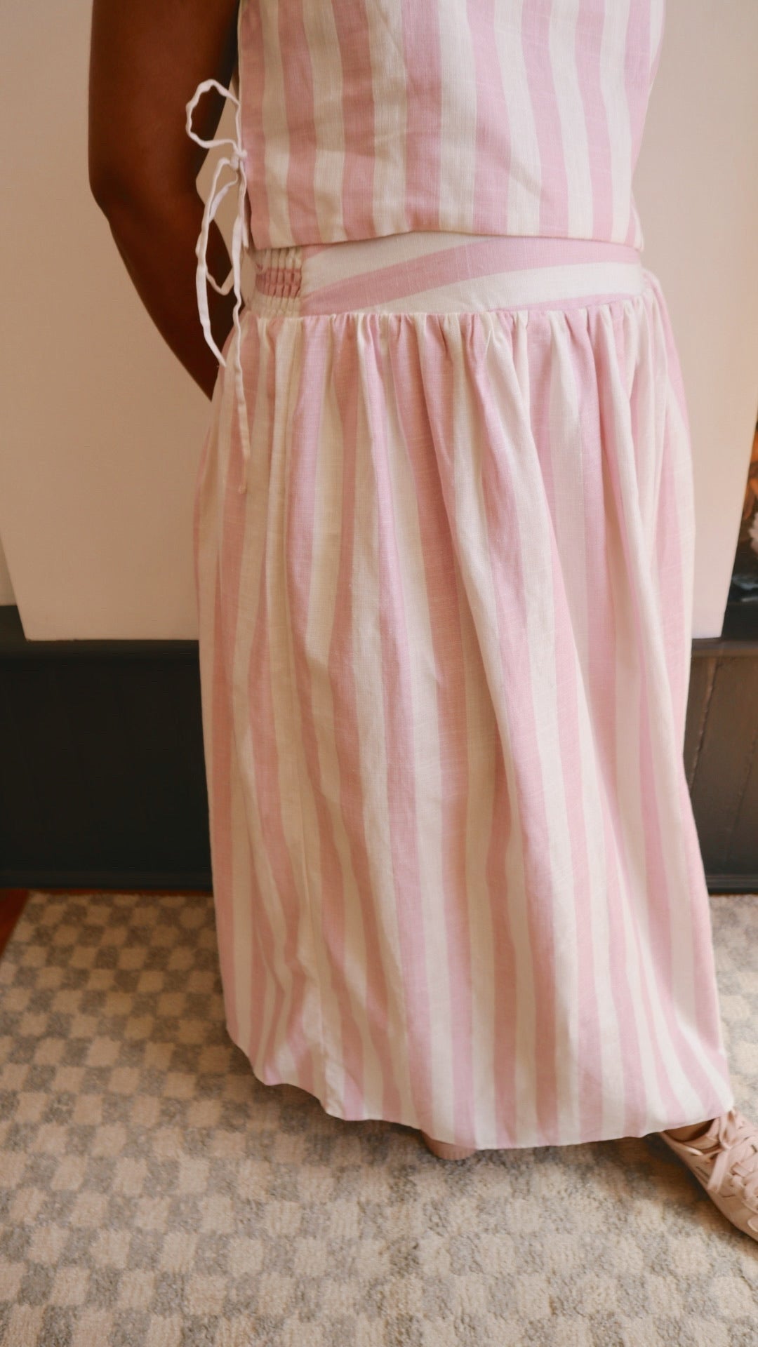 Striped Full Skirt