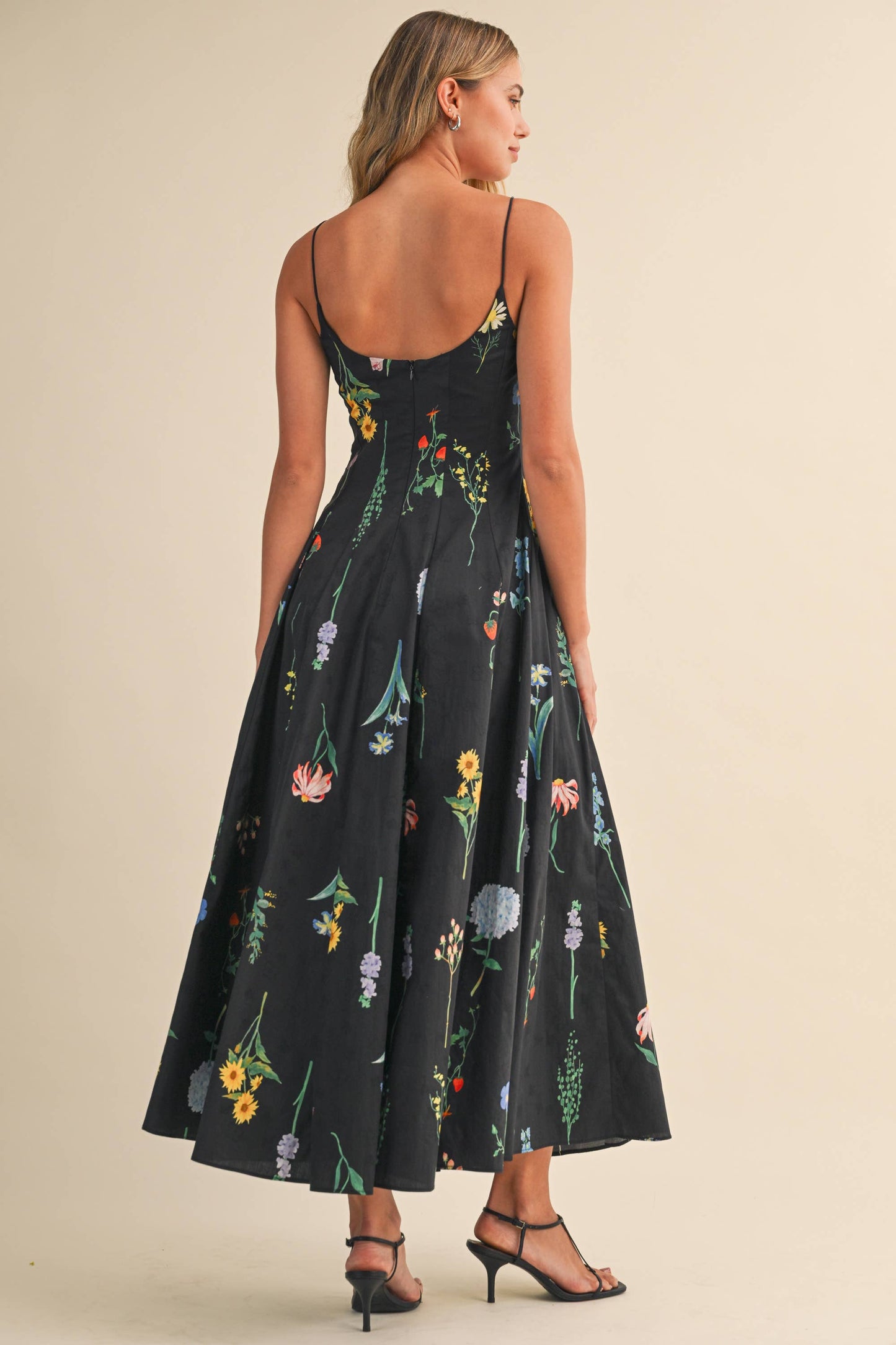 Floral Corset Bodice Maxi Dress