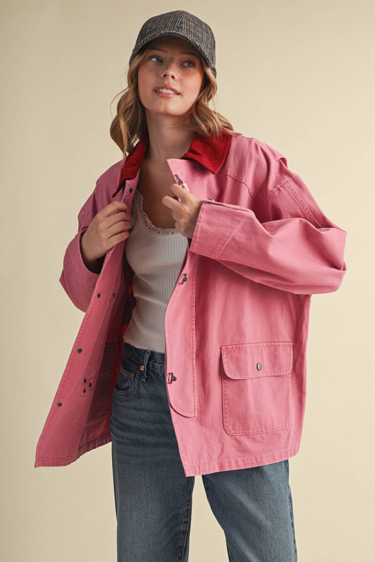 Corduroy Collar Utility Jacket