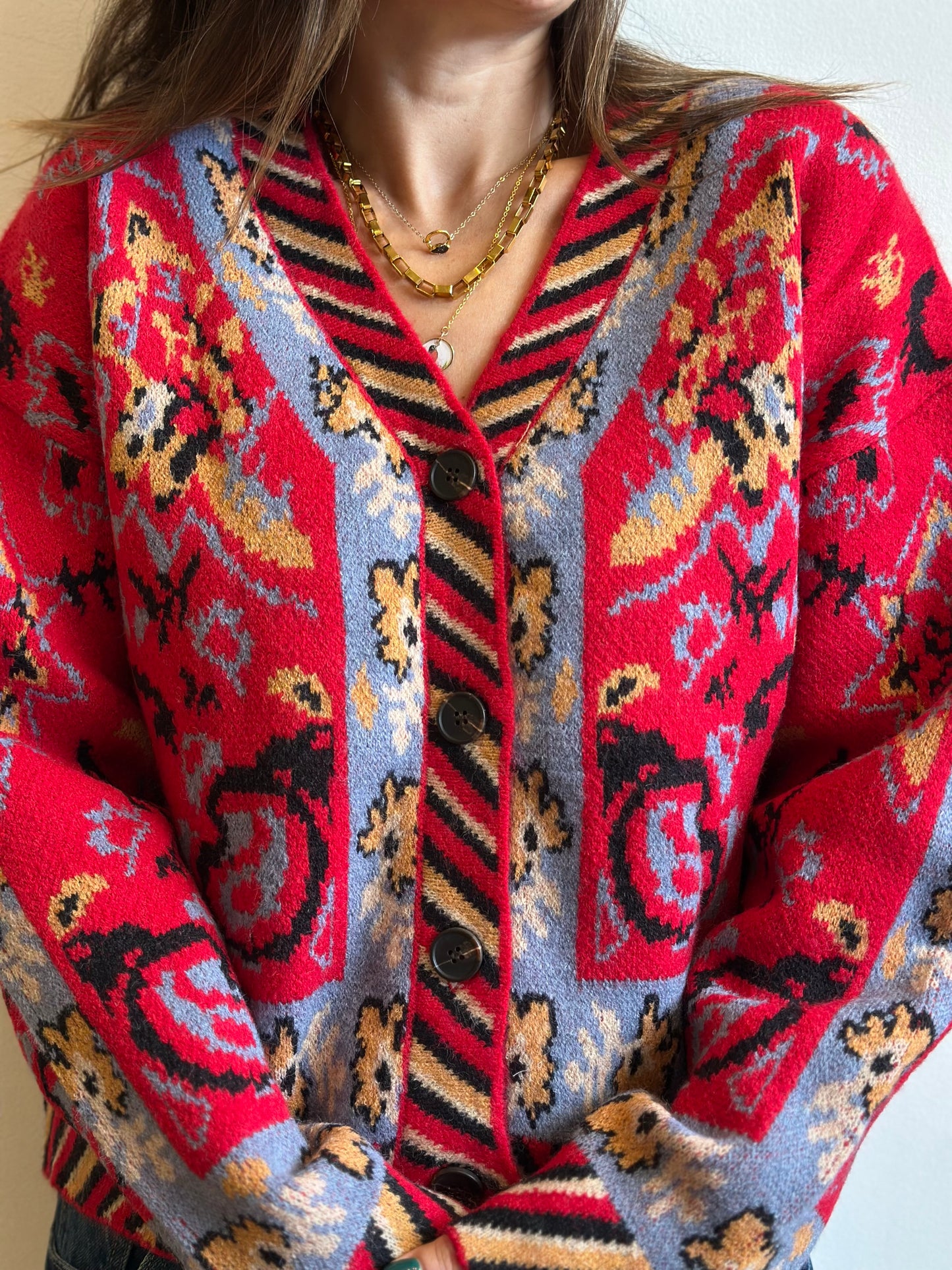 Paisley Knit Cardigan