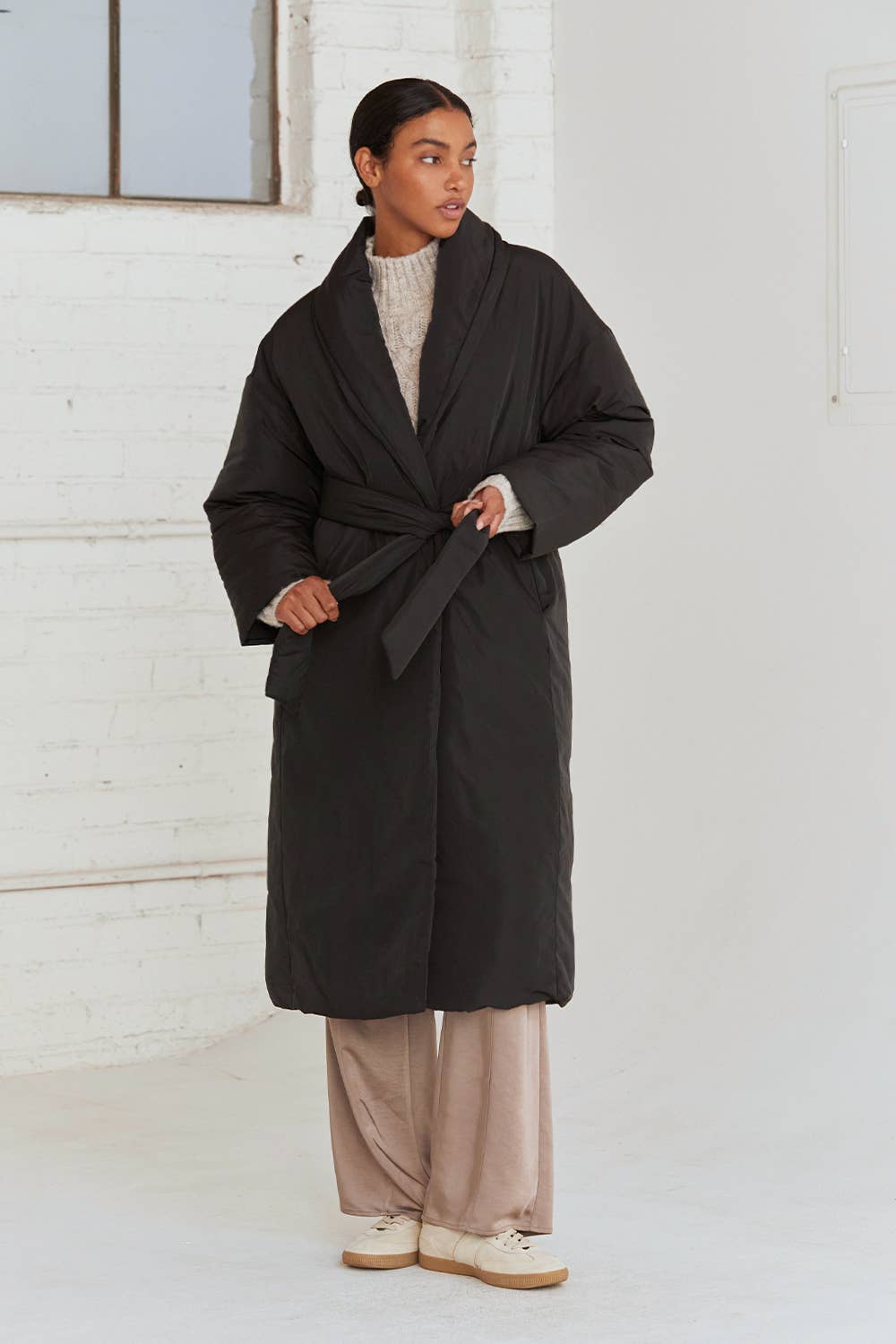 Belted Puffer Coat