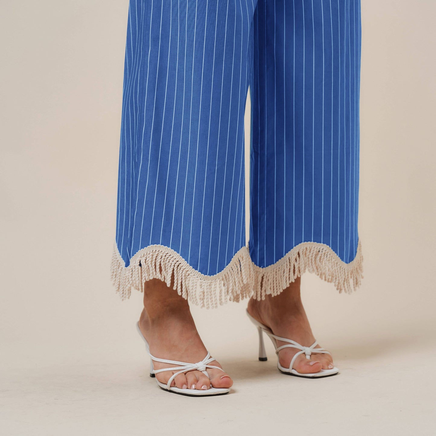 Fringe Stripe Wide Pant
