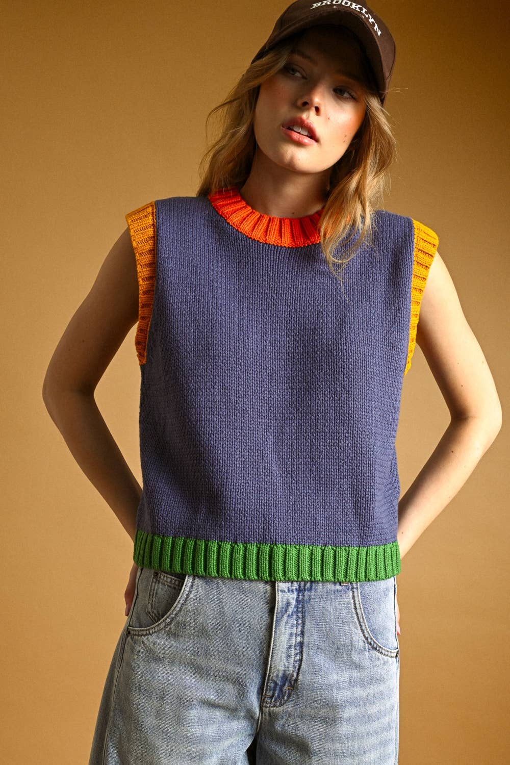 Color Block Trim Tank