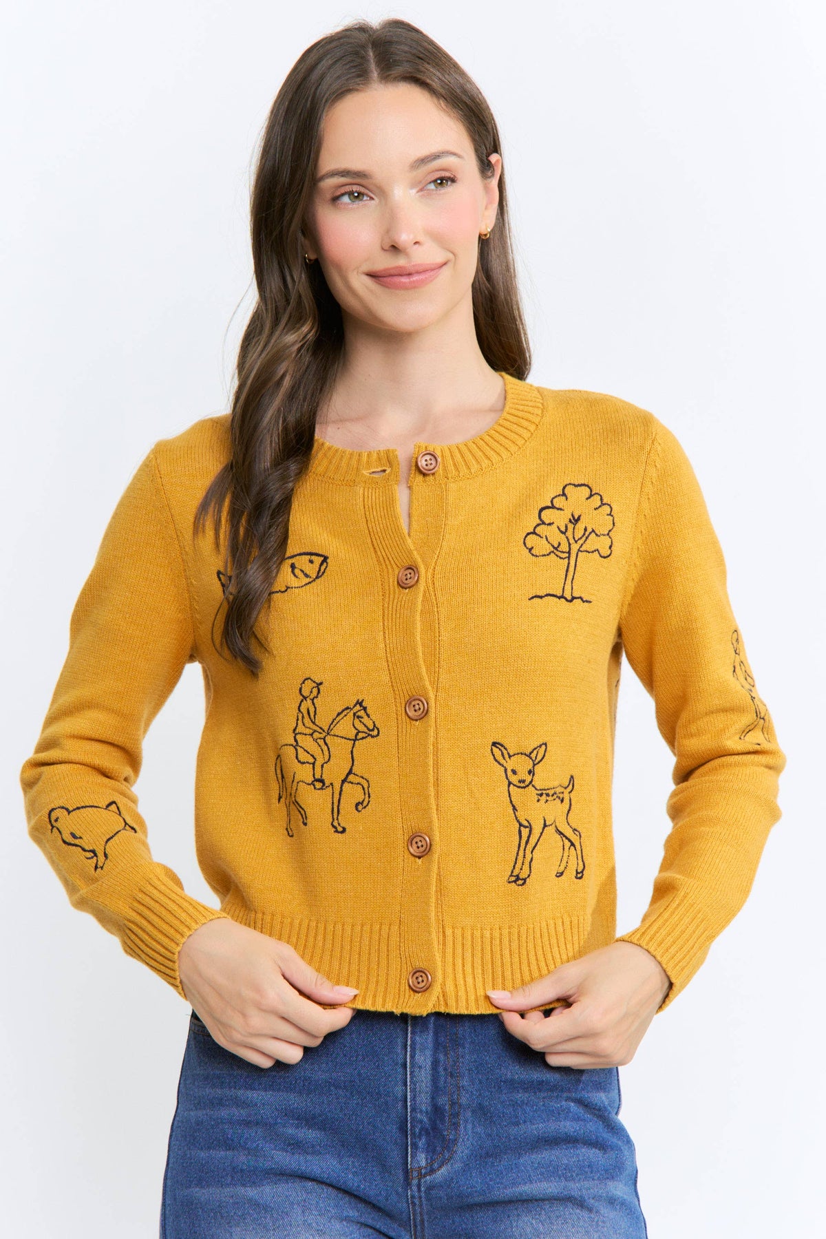 Embroidered Nature Cardigan