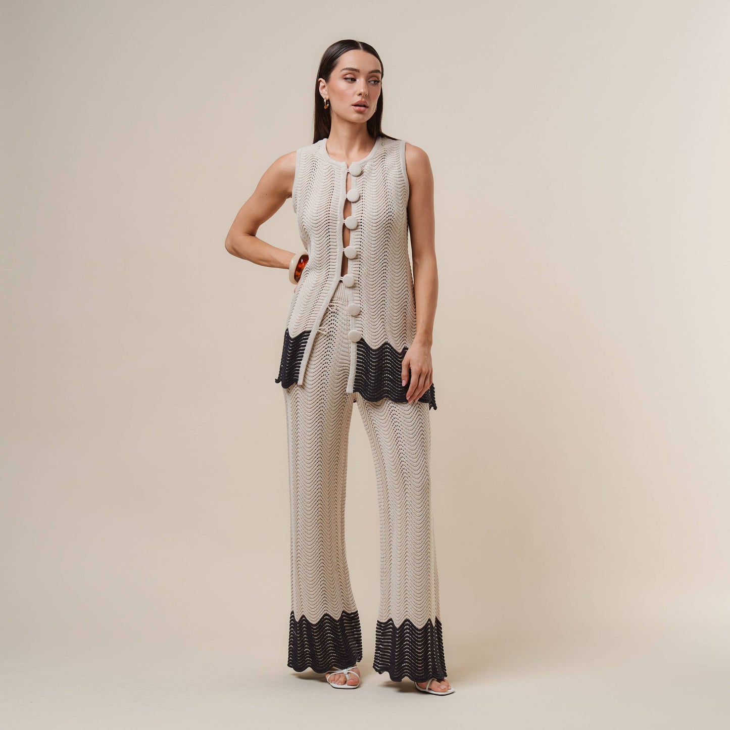 Colorblock Knit Pant