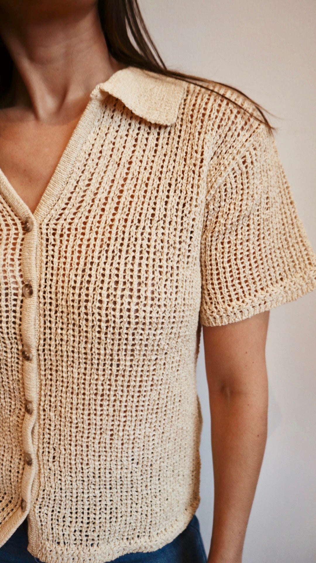 Crochet Short Sleeve Cardigan