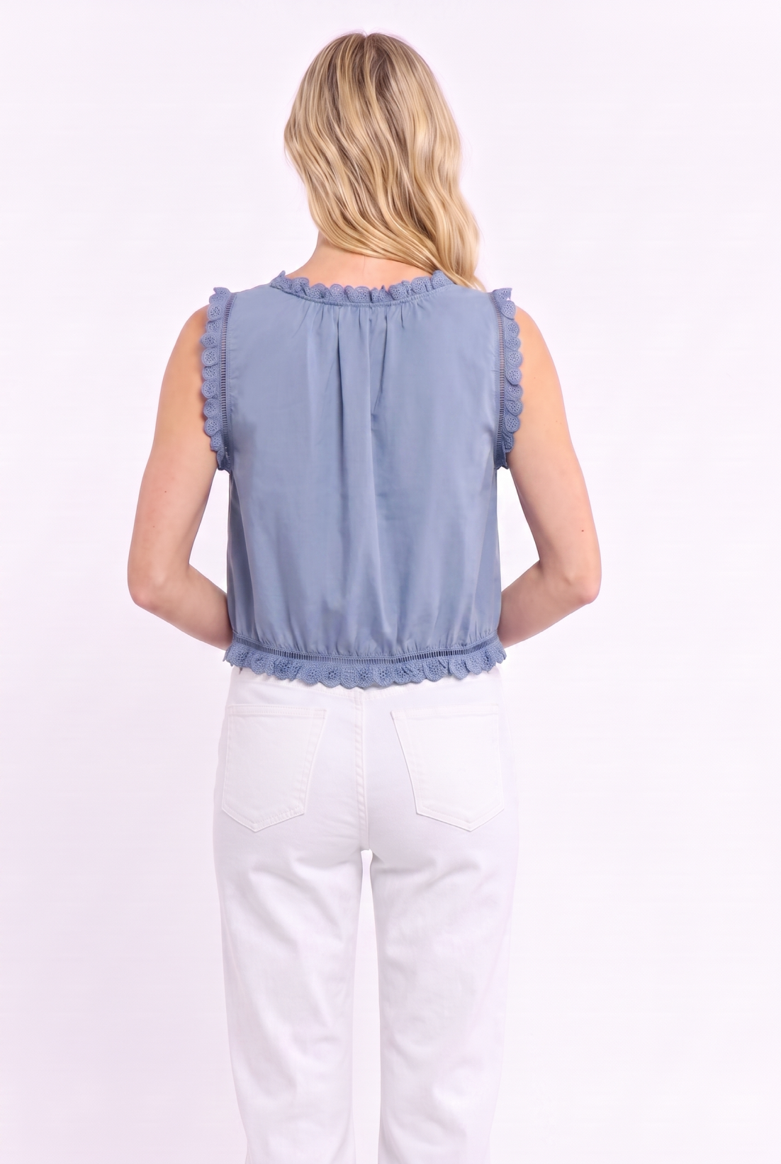 Embroidered Broderie Anglaise Cotton Top