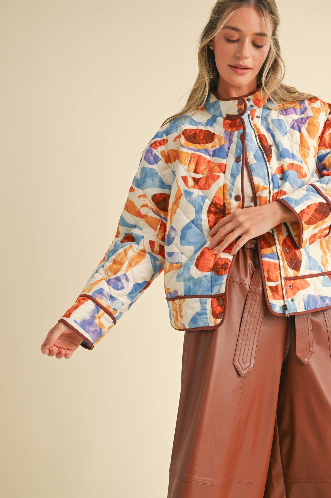 Watercolor Quilted Jacket