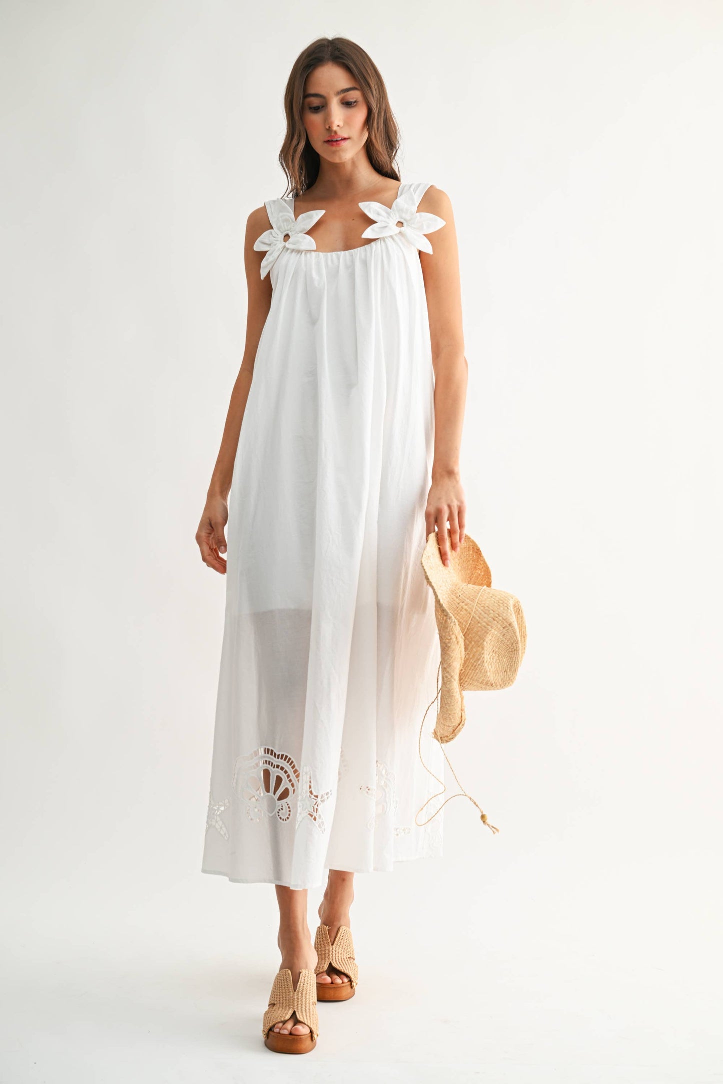 Starflower Shoulder Maxi Dress