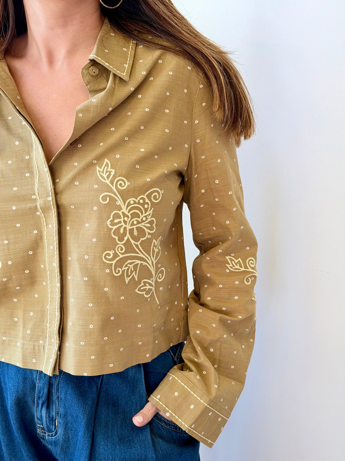 Embroidered Western Cotton Shirt