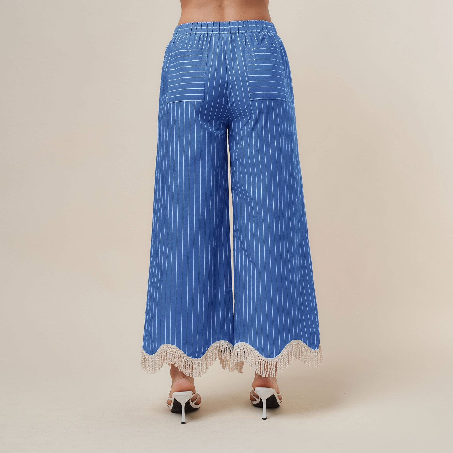 Fringe Stripe Wide Pant