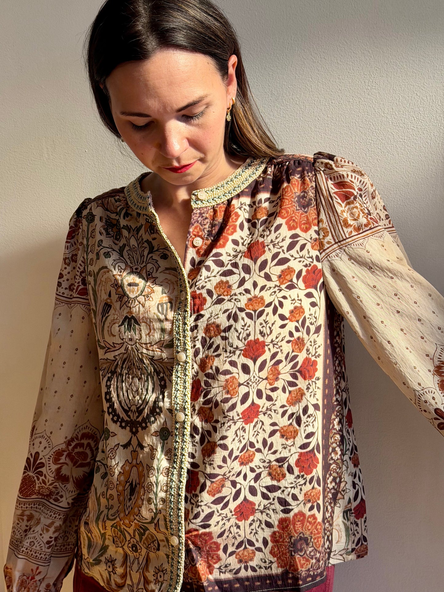 Patchwork Boho Blouse