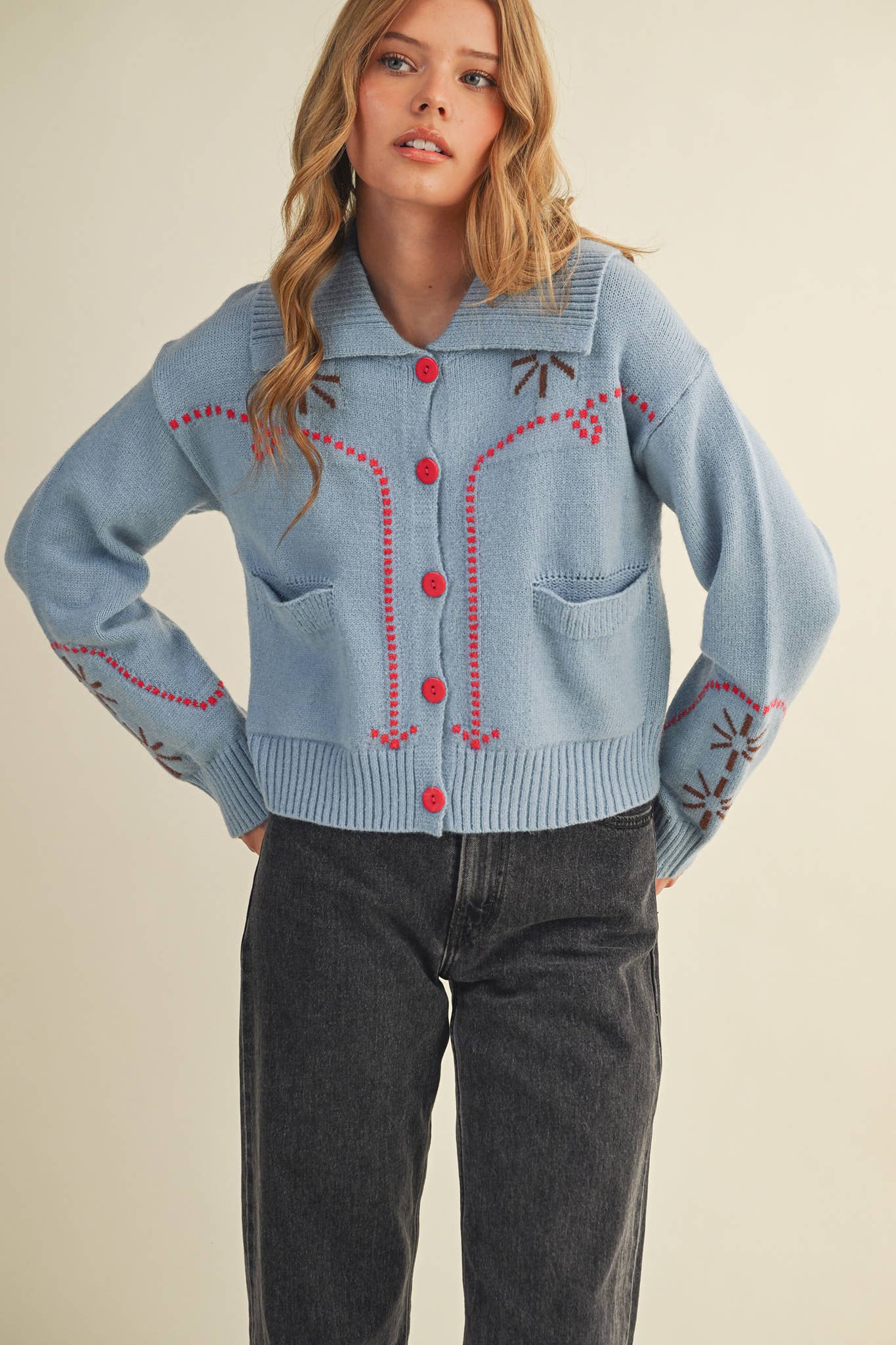 Western Rope Trim Cardigan