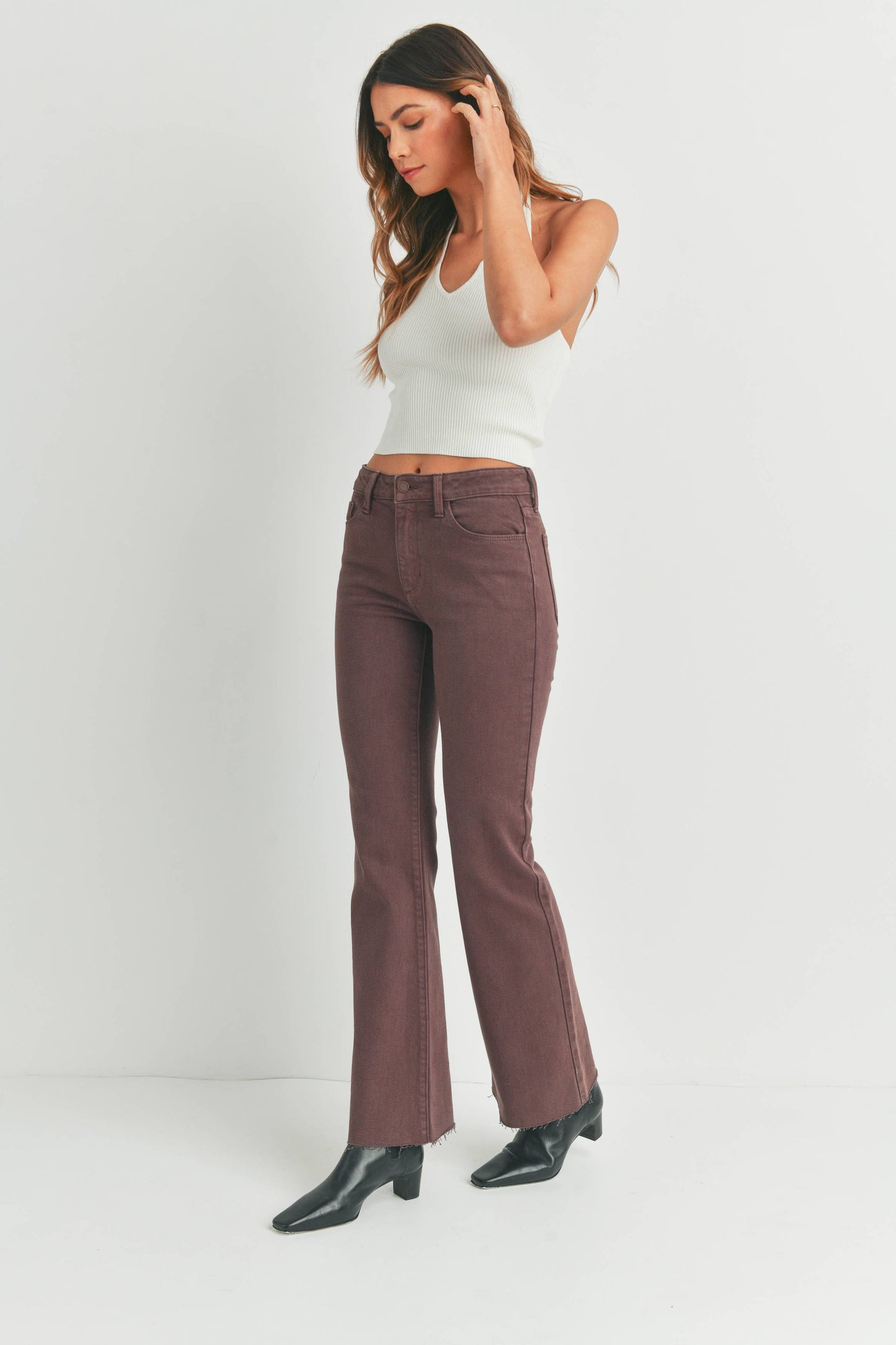 Mid-Rise Flare with Hem Detail