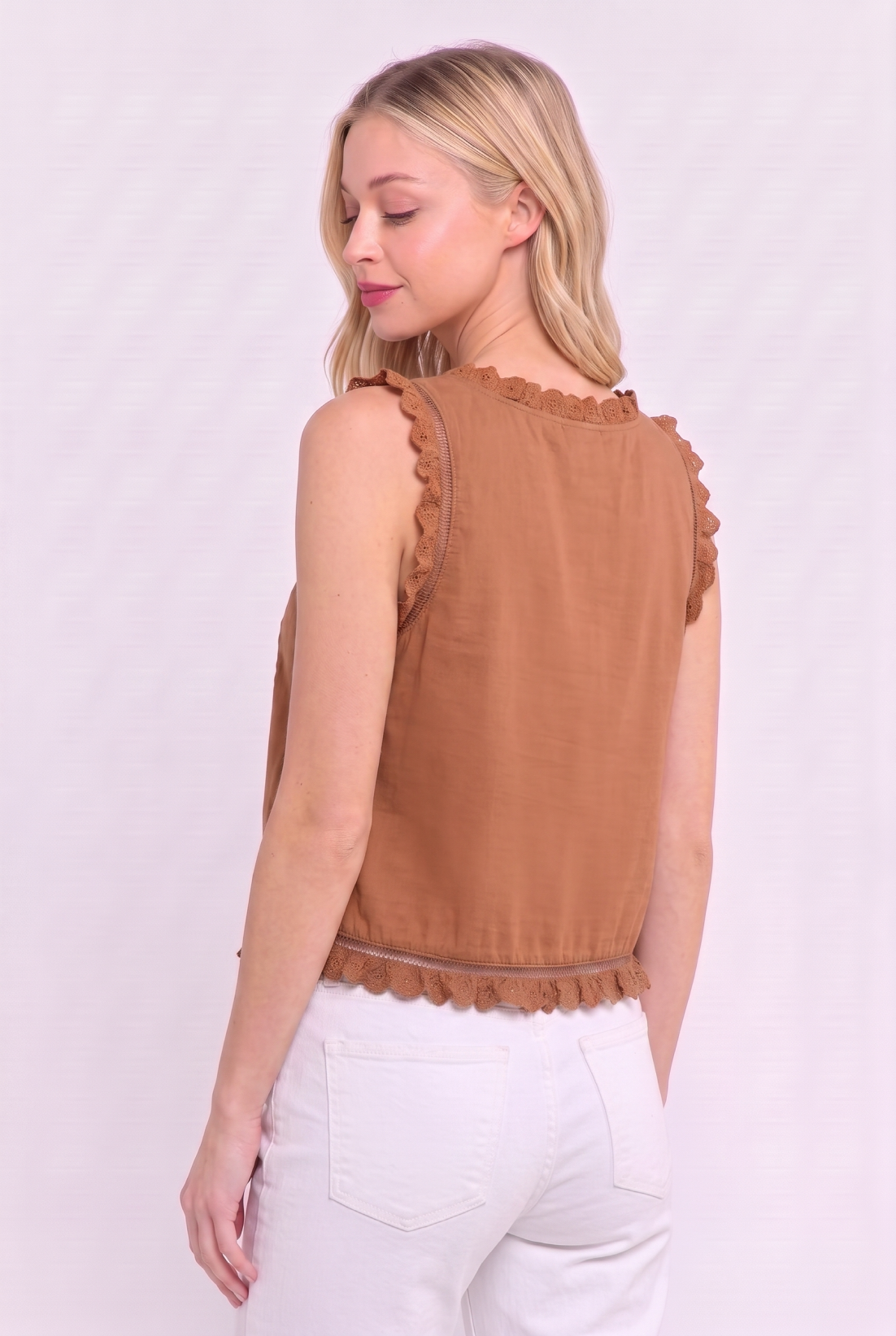Embroidered Broderie Anglaise Cotton Top