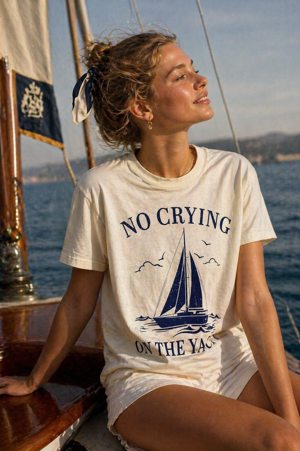 No Crying on the Yacht Graphic Tee