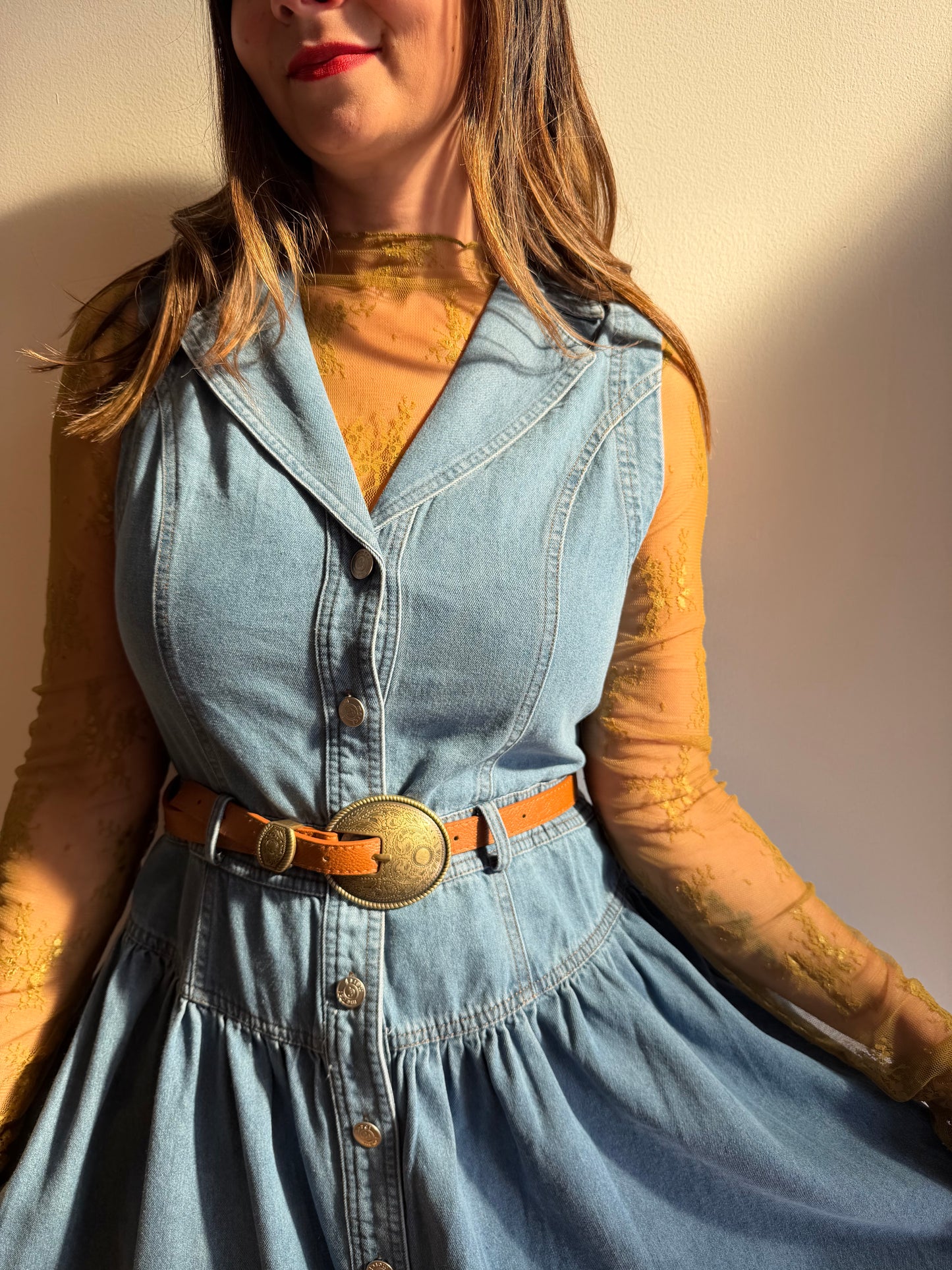 Collared Button Down Midi Dress