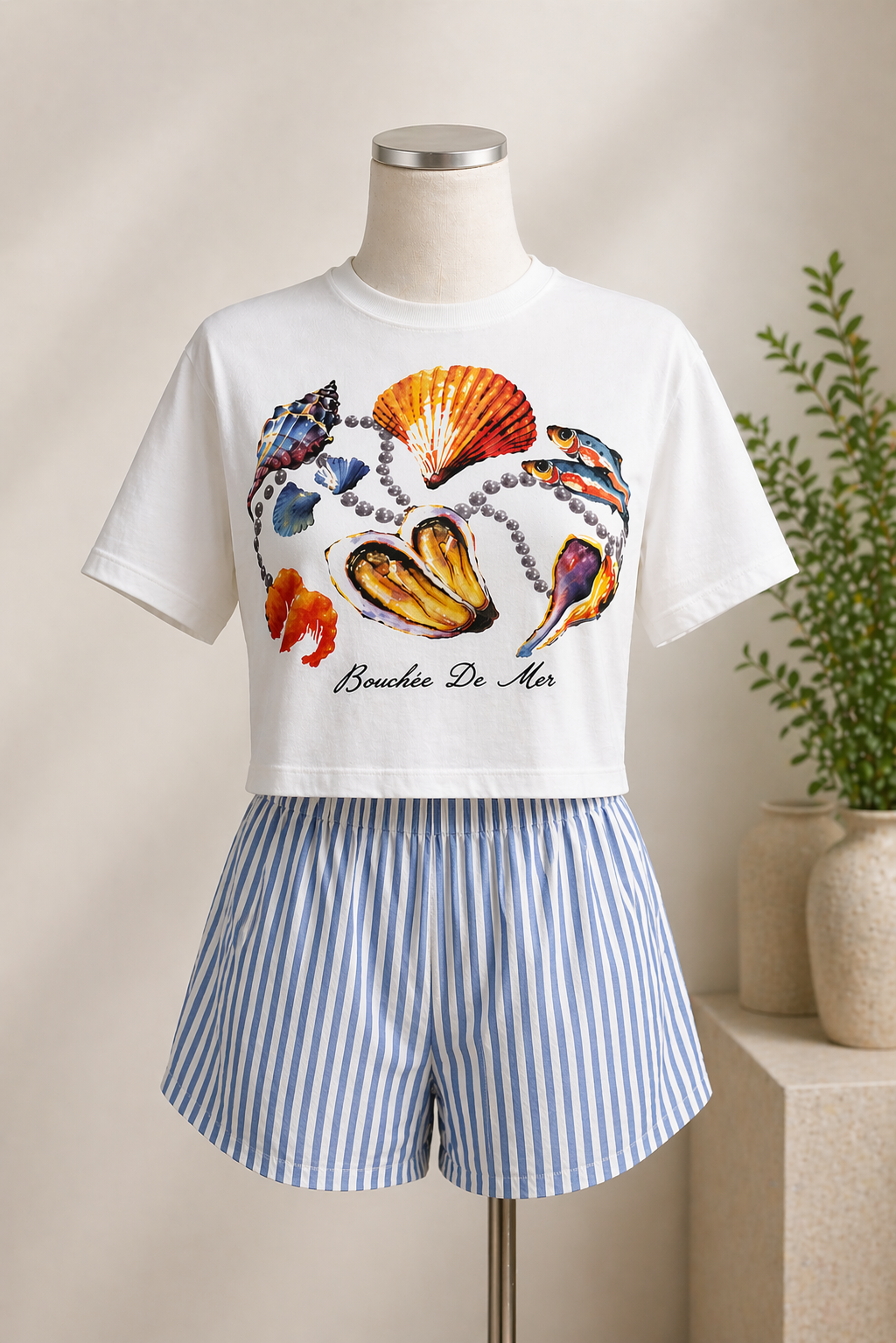 Seafood Coastal Cropped Tee