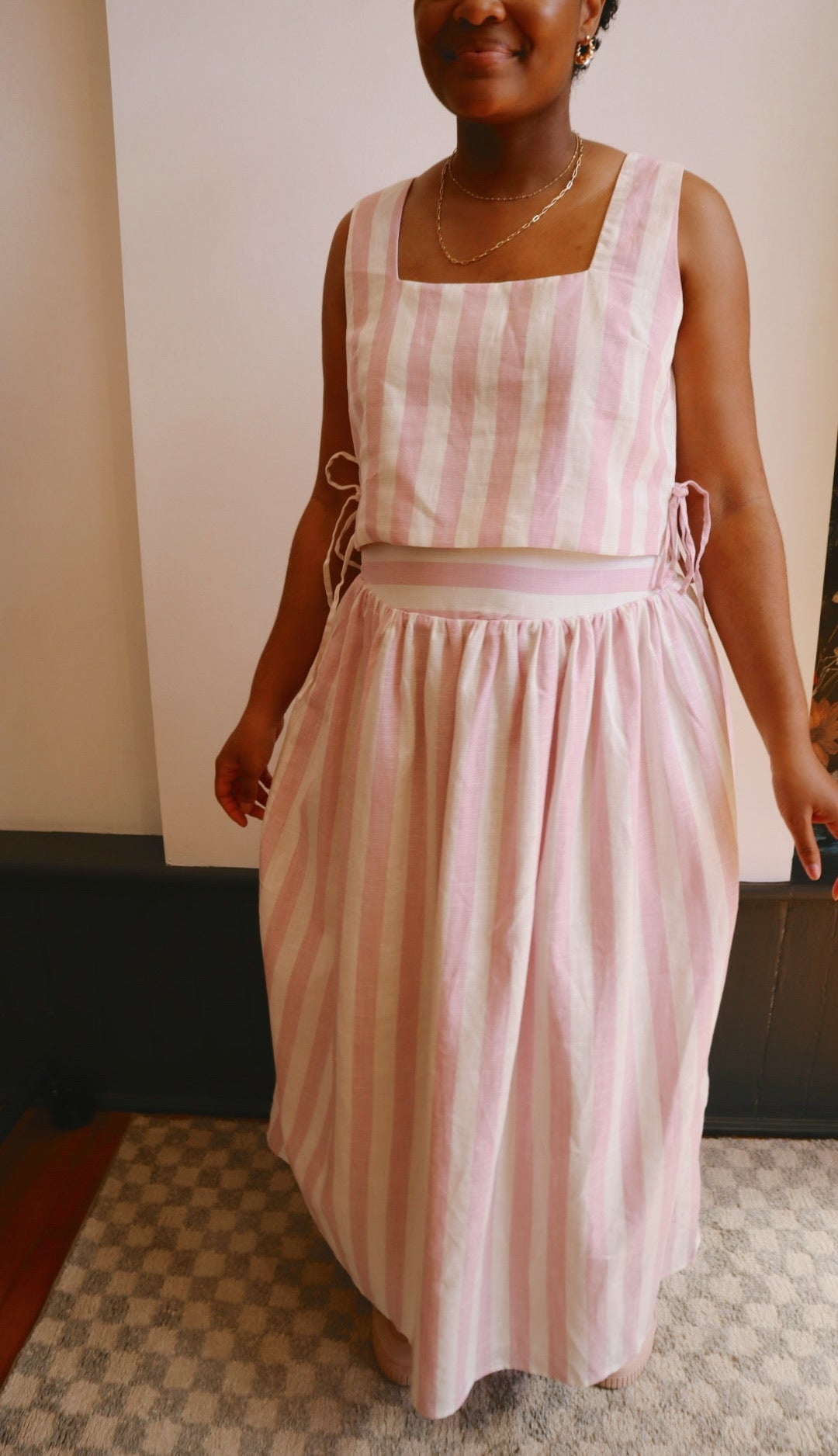 Striped Full Skirt