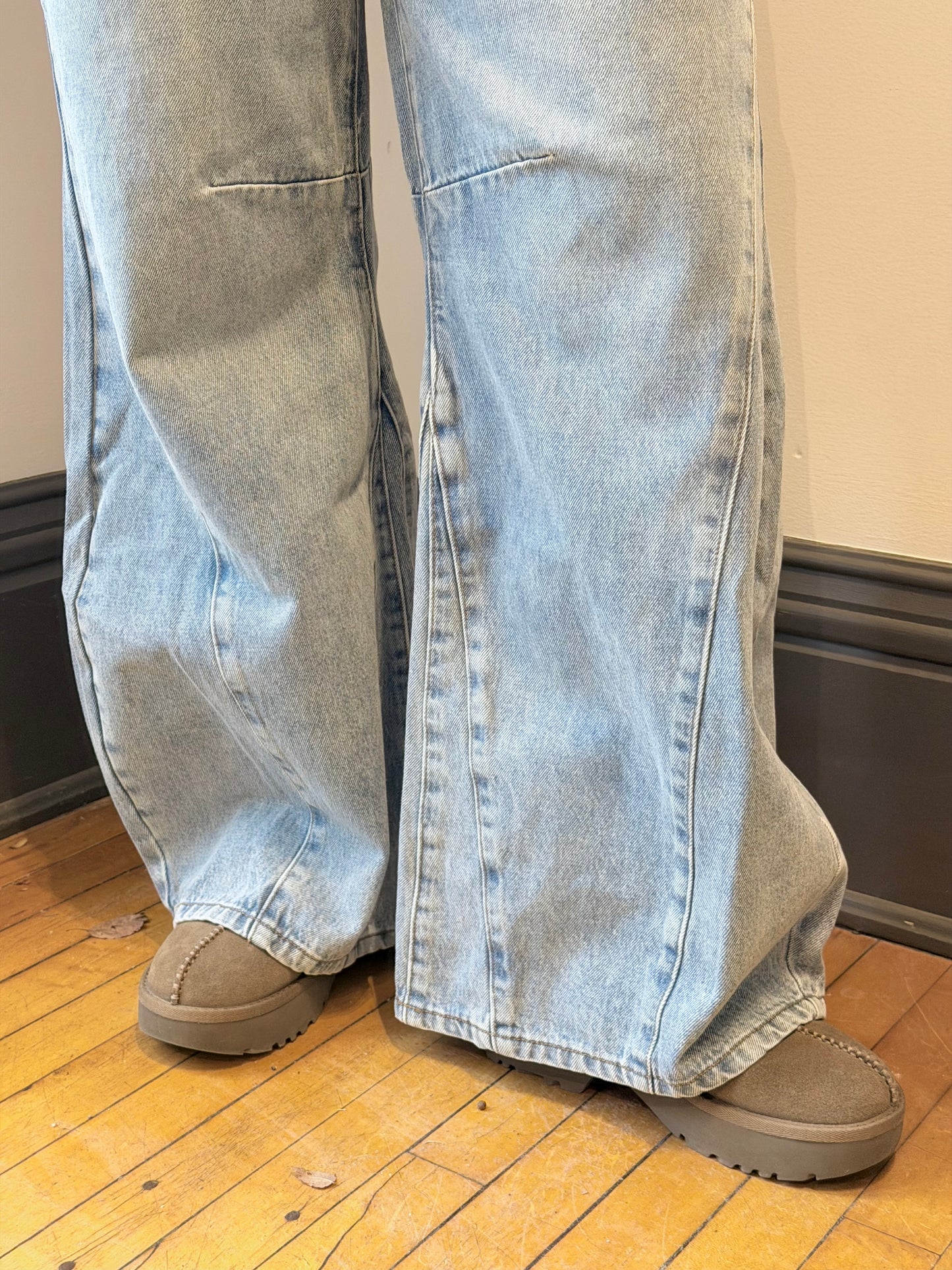 Western Twist Wide Leg Denim