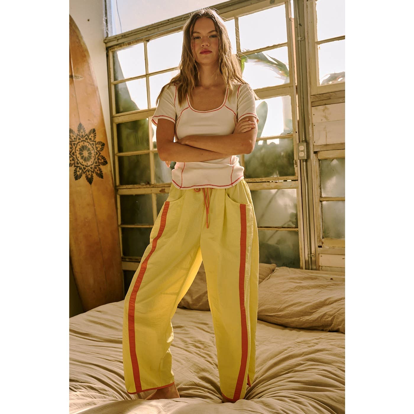 Sporty Stripe Barrel Track Pant