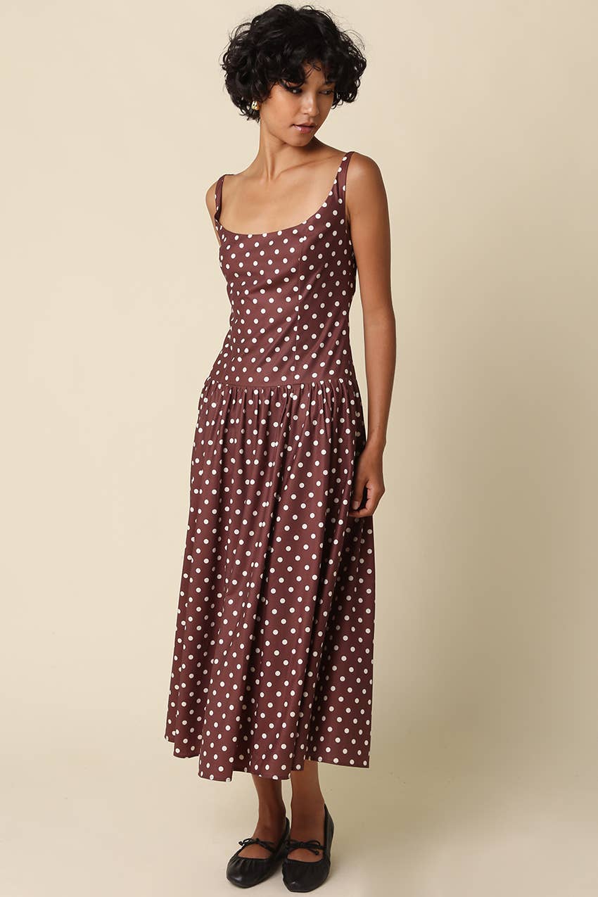 Polka Dot Midi Dress