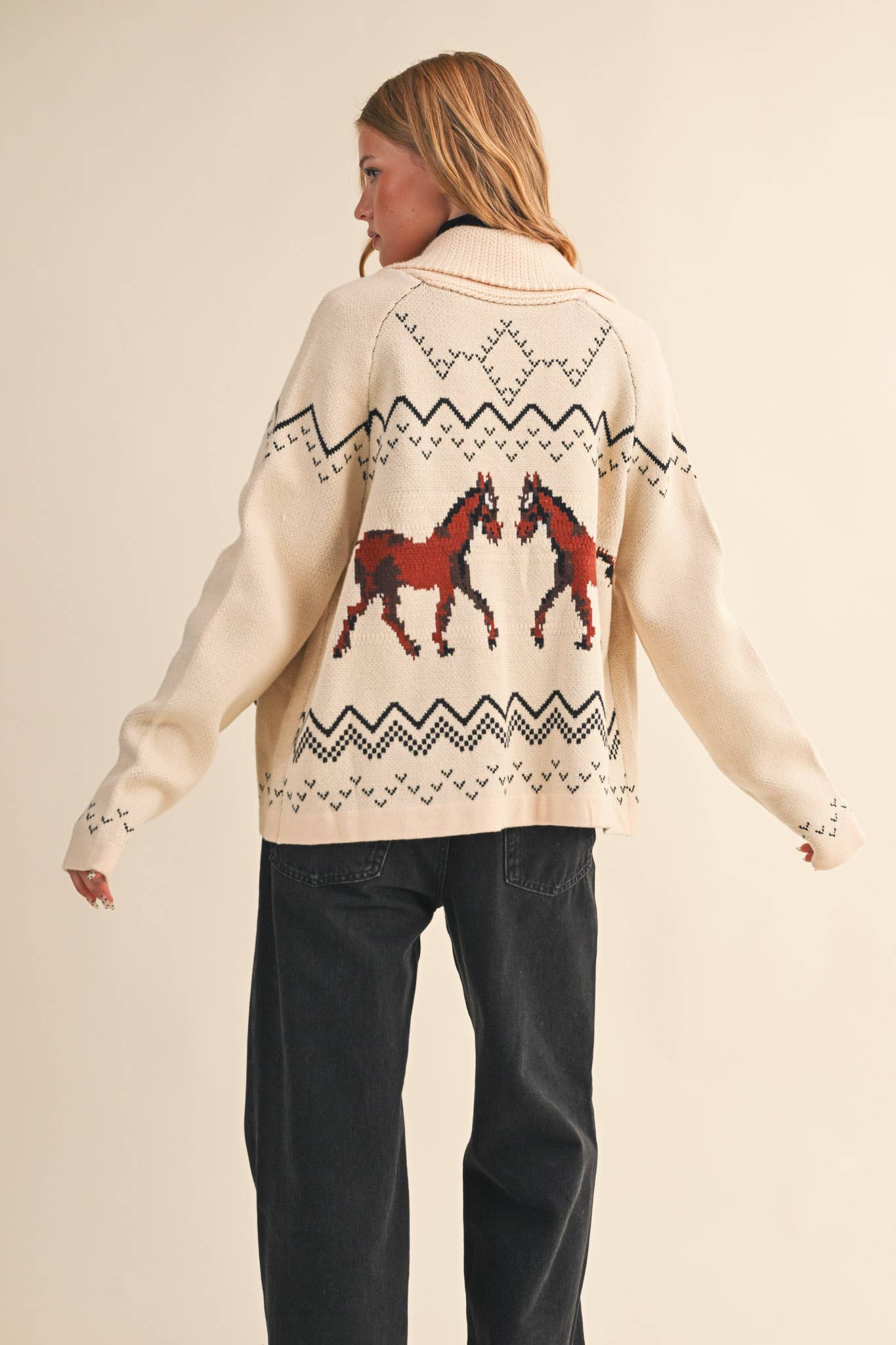Horse Open Cardigan