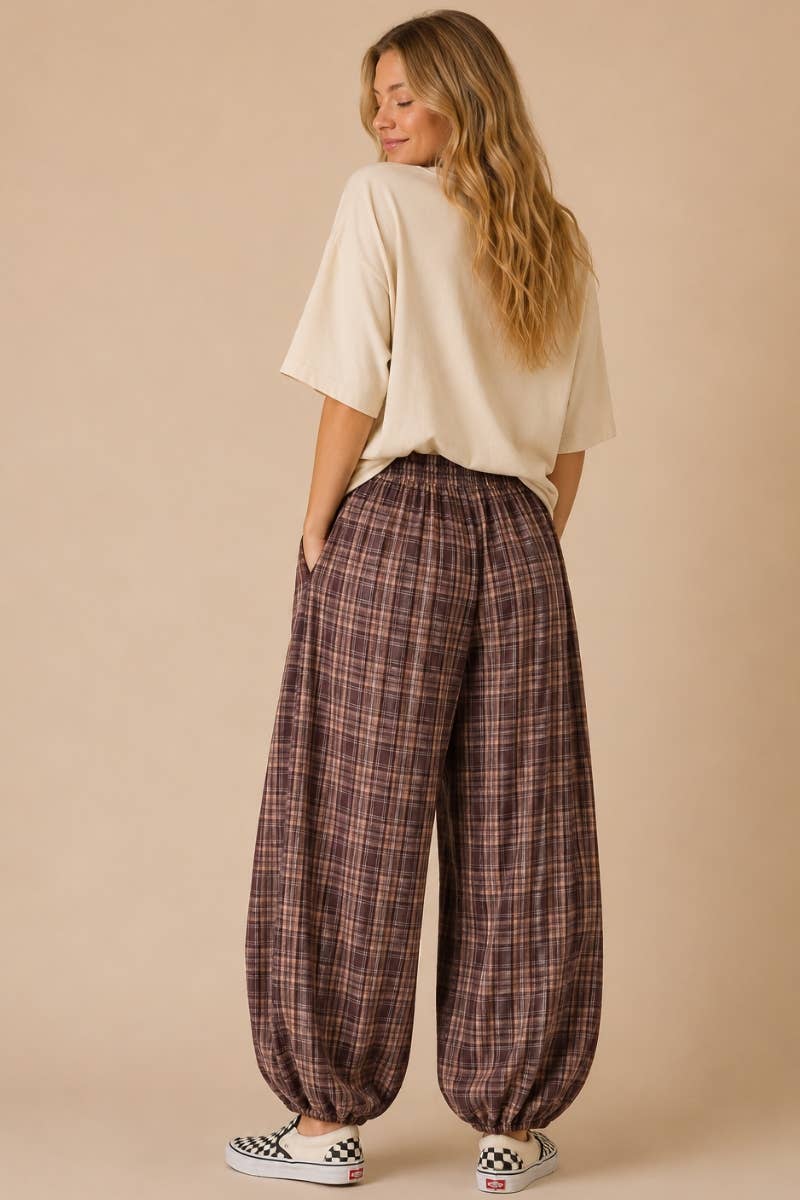 Chill-Out Plaid Joggers