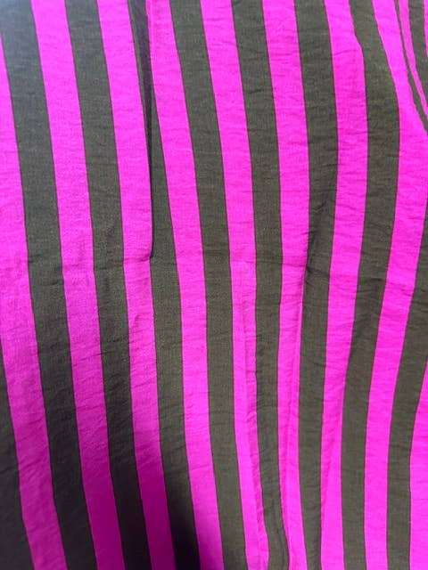Stripe Cropped Woven Muscle Tee