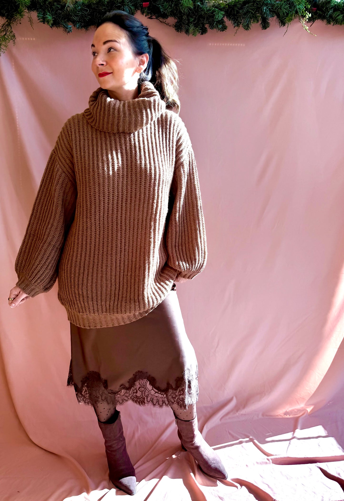 Chunky Oversized Turtleneck Sweater