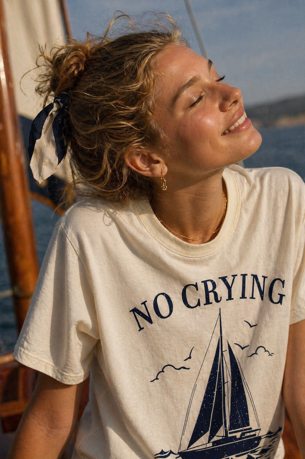 No Crying on the Yacht Graphic Tee