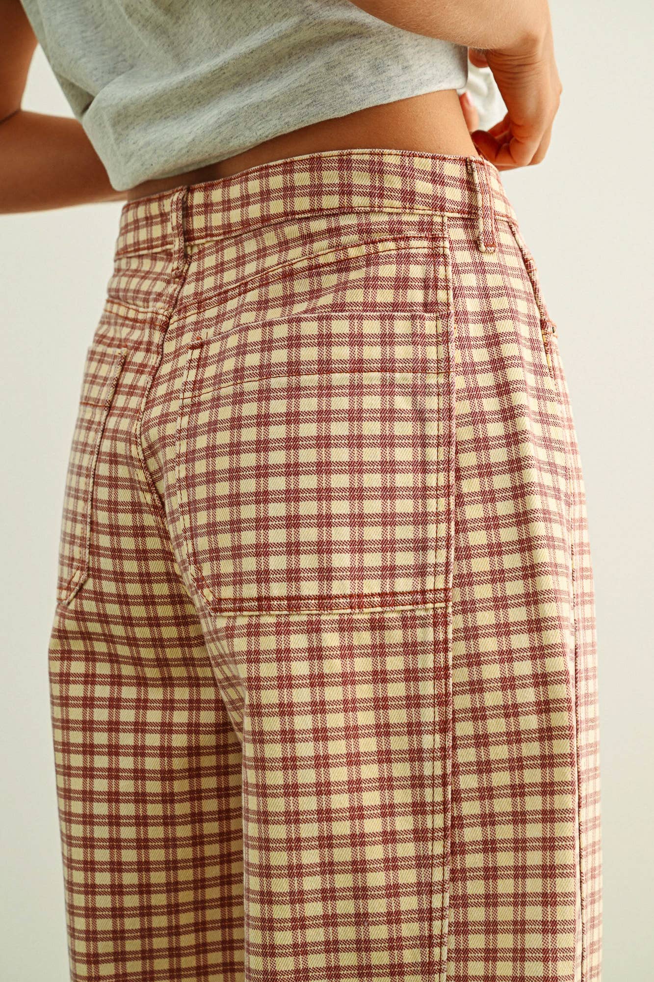 Checkered Barrel Pant