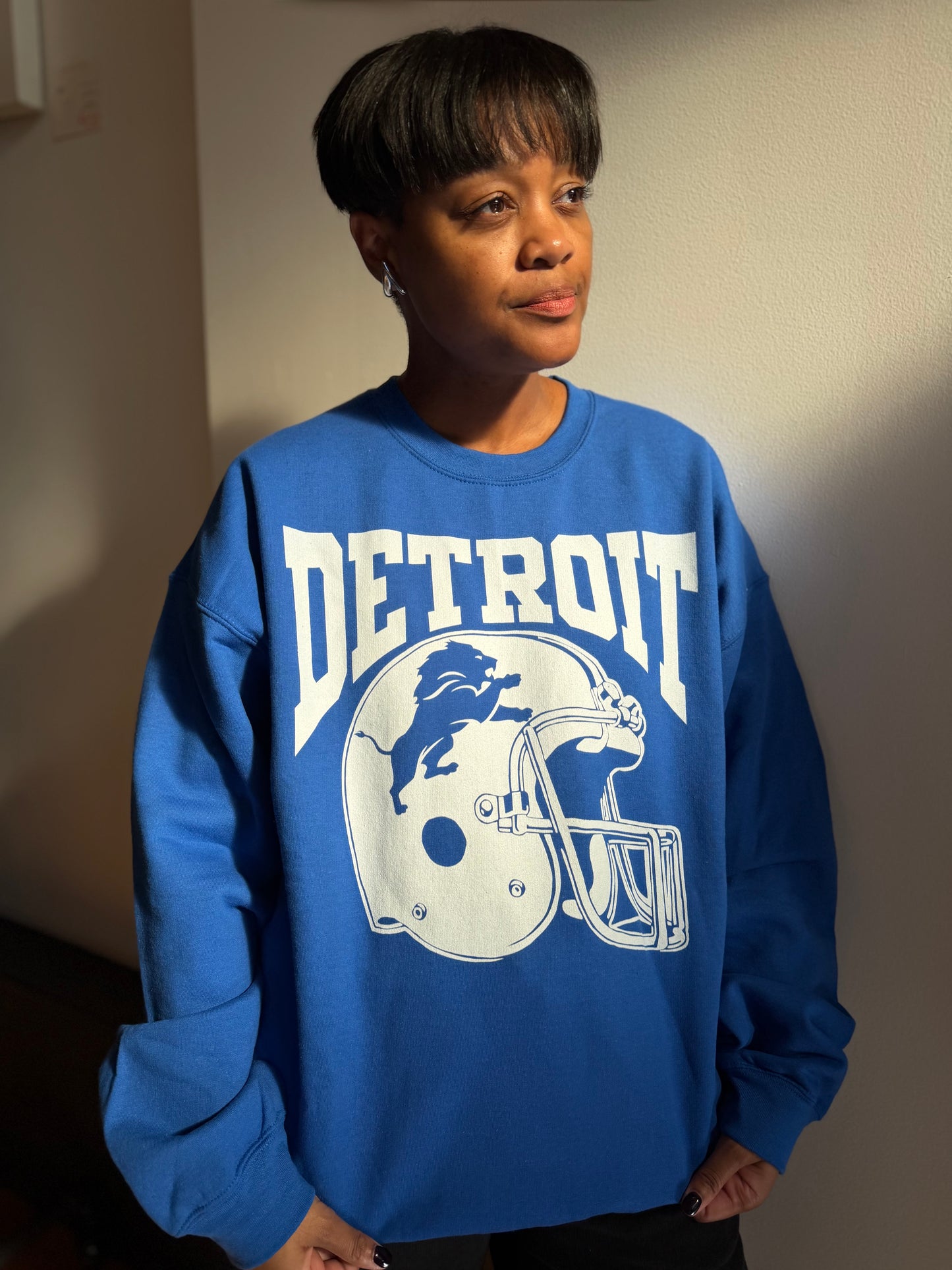 Detroit Lions Vintage Helmet Sweatshirt