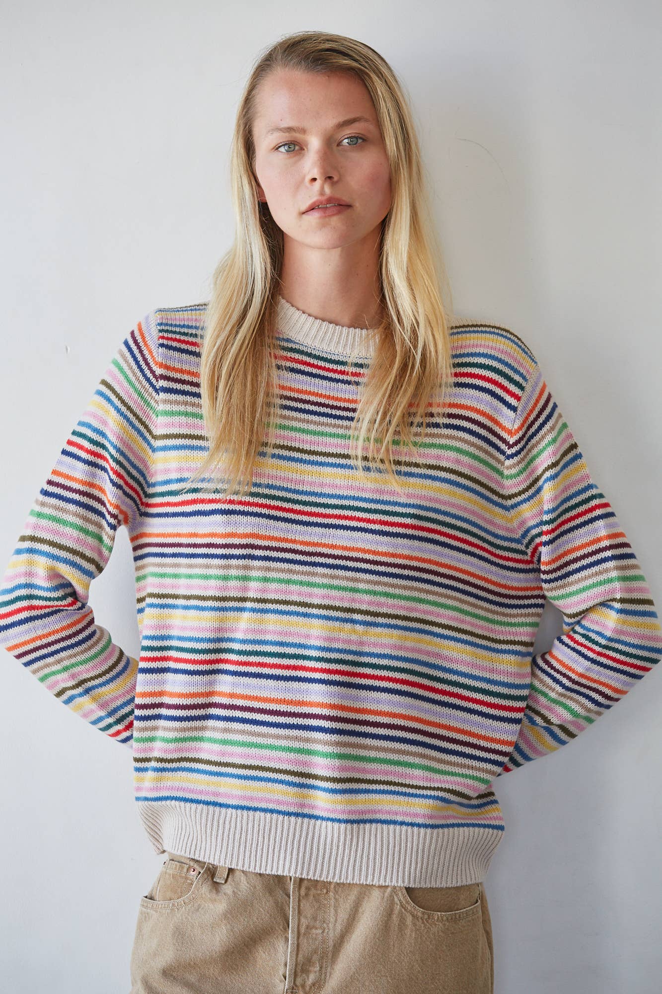 Multicolor Stripe Knit Sweater